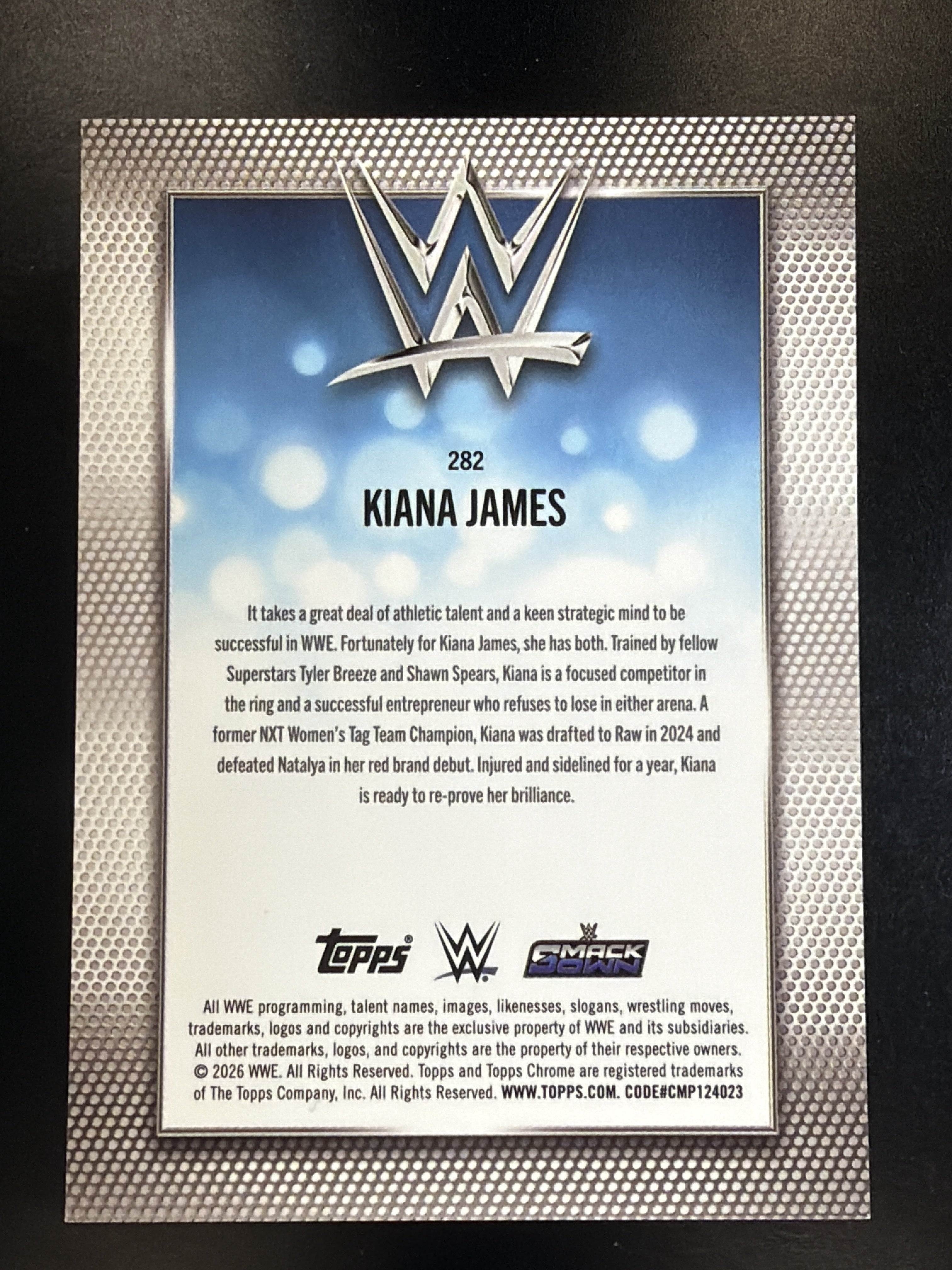 2026 Topps Chrome WWE Kiana James #282