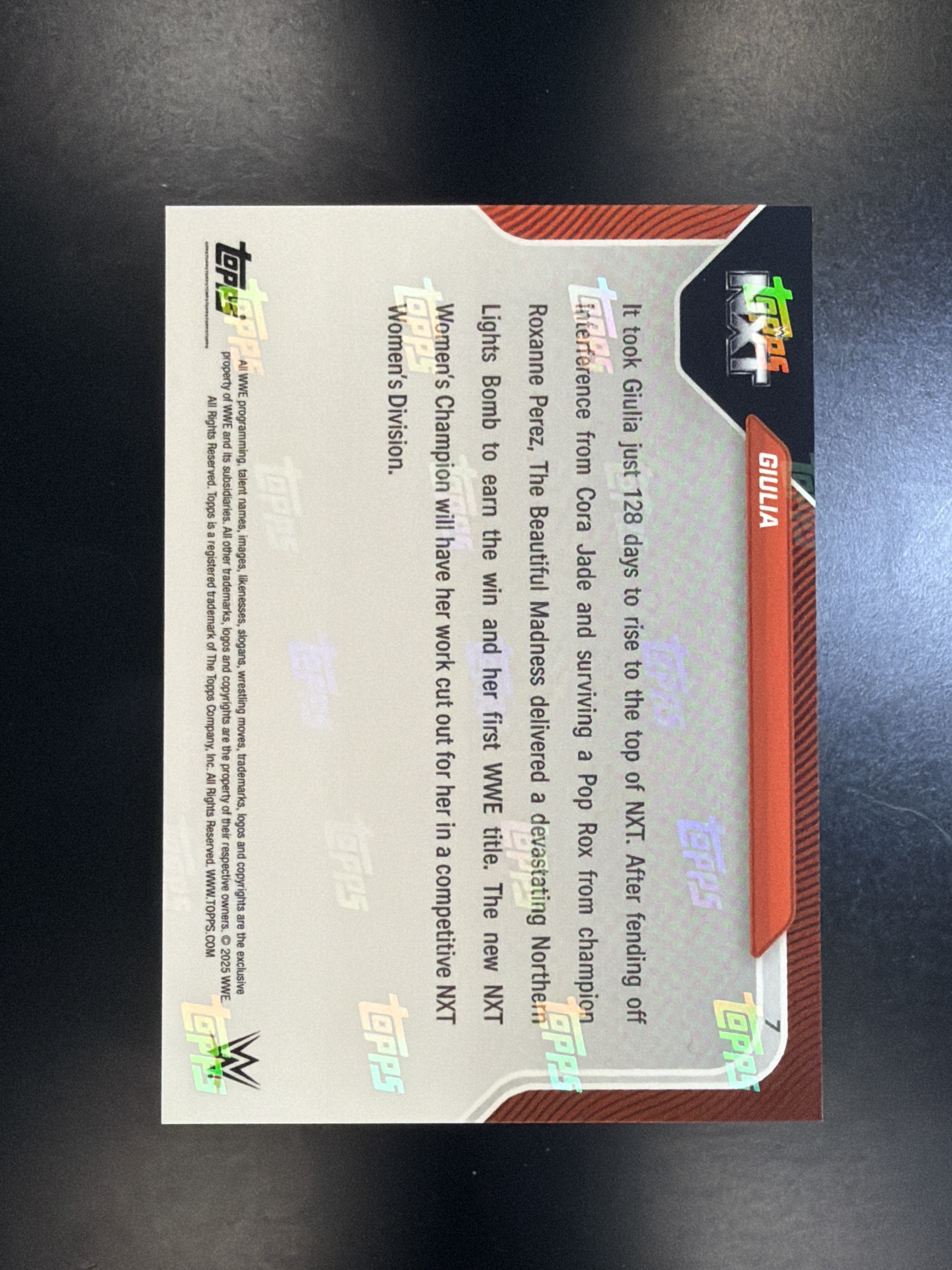 2025 Topps Now WWE #7 Giulia