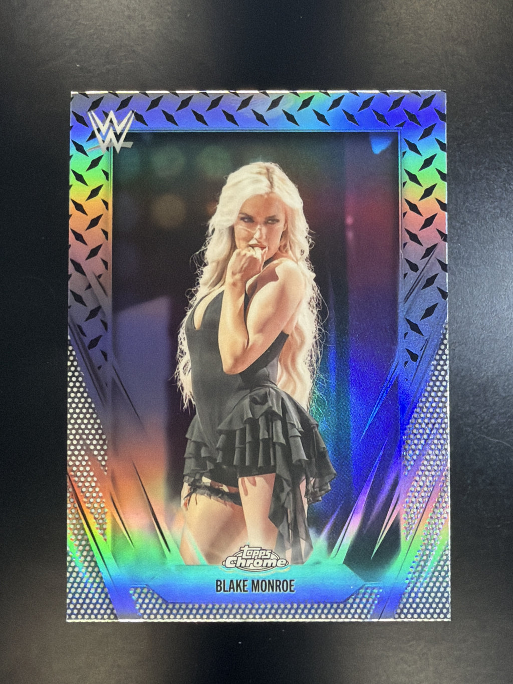 2026 Topps Chrome WWE #176 Blake Monroe Diamond Plate Refractor