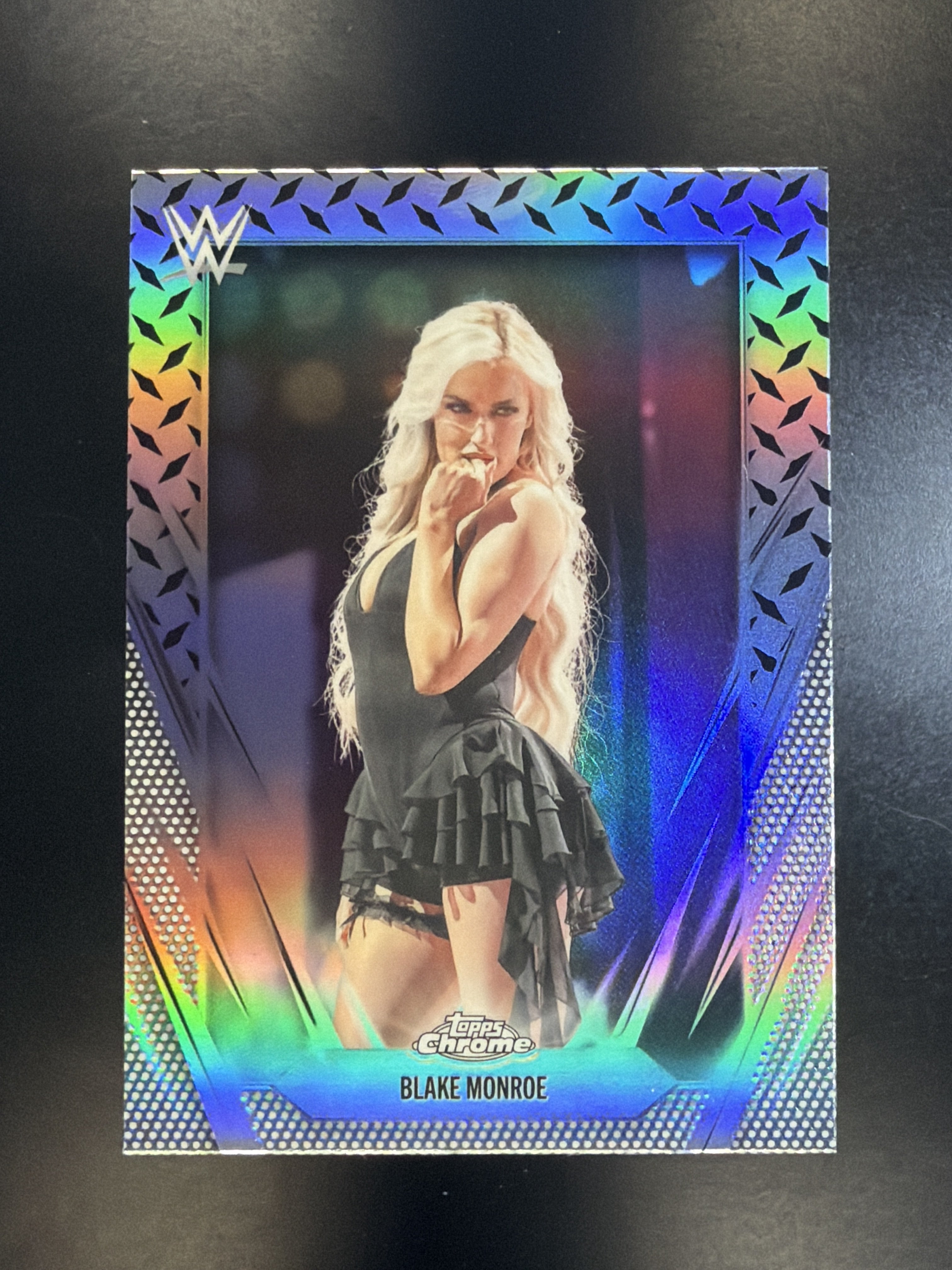 2026 Topps Chrome WWE #176 Blake Monroe Diamond Plate Refractor