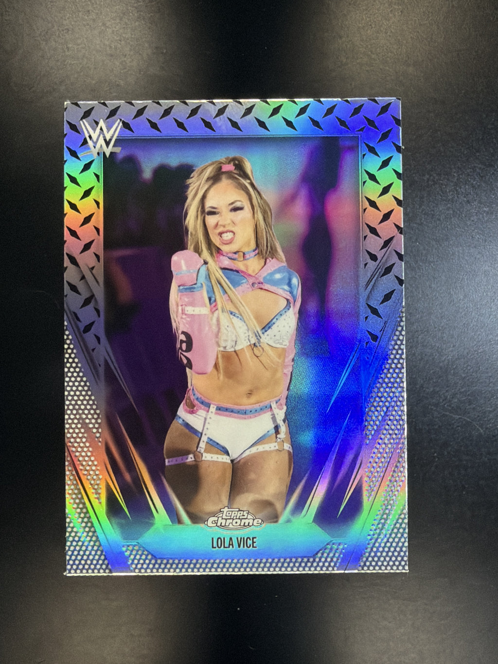 2026 Topps Chrome WWE #98 Lola Vice Diamond Plate Refractor