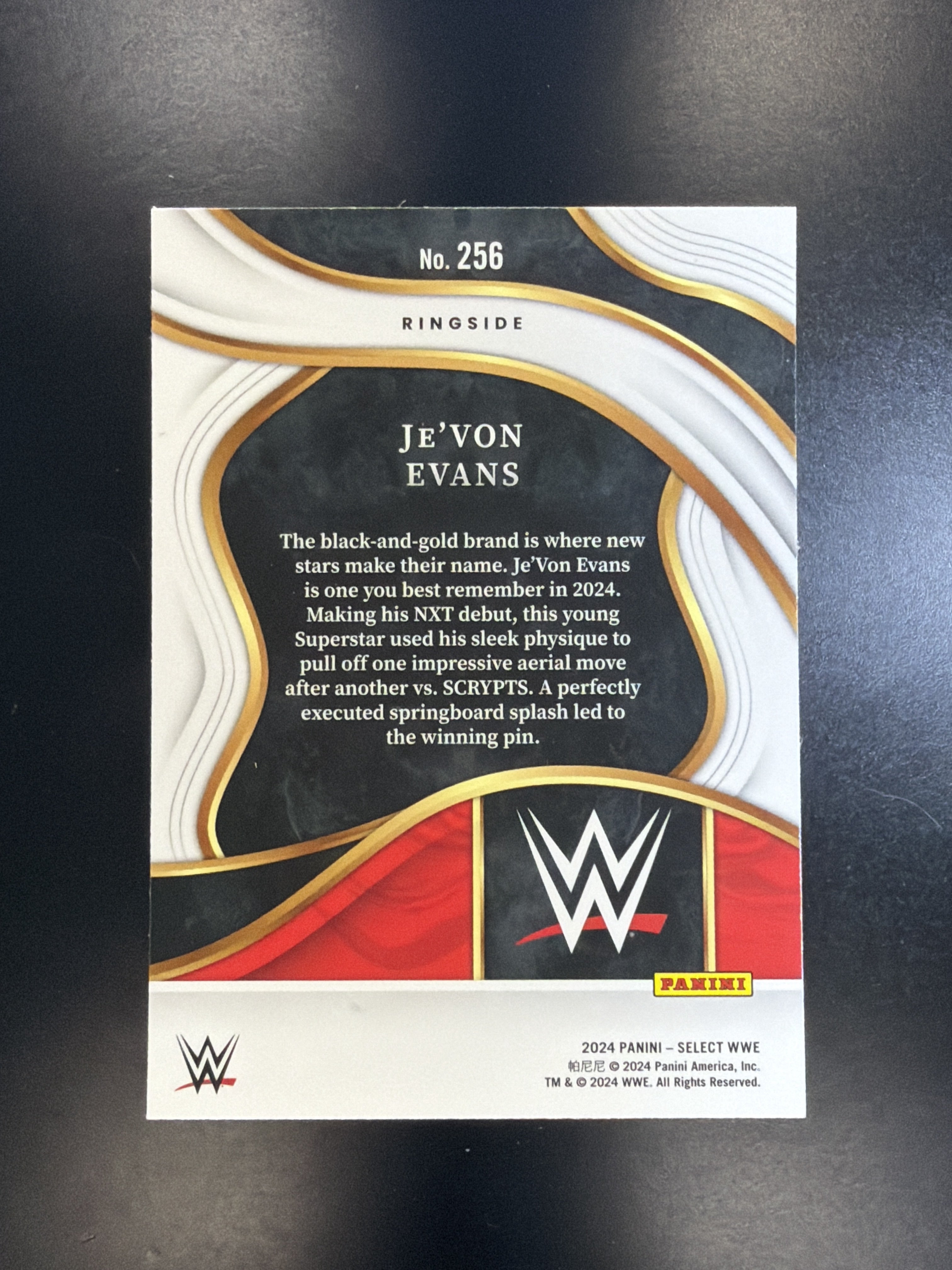2024 Panini Select WWE #256 Je'Von Evans