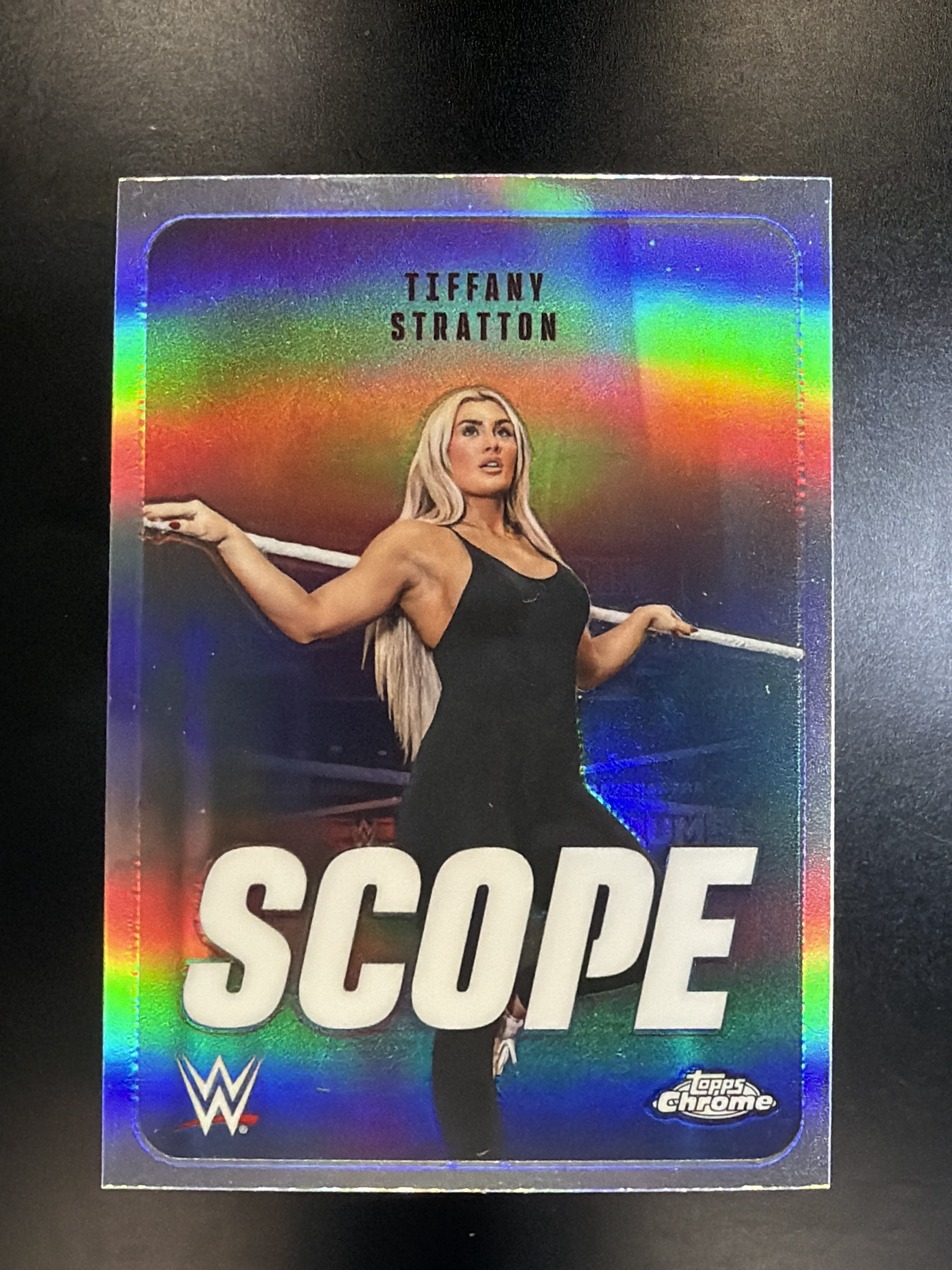 2026 Topps Chrome WWE #SCO-2 Tiffany Stratton Scope Refractor