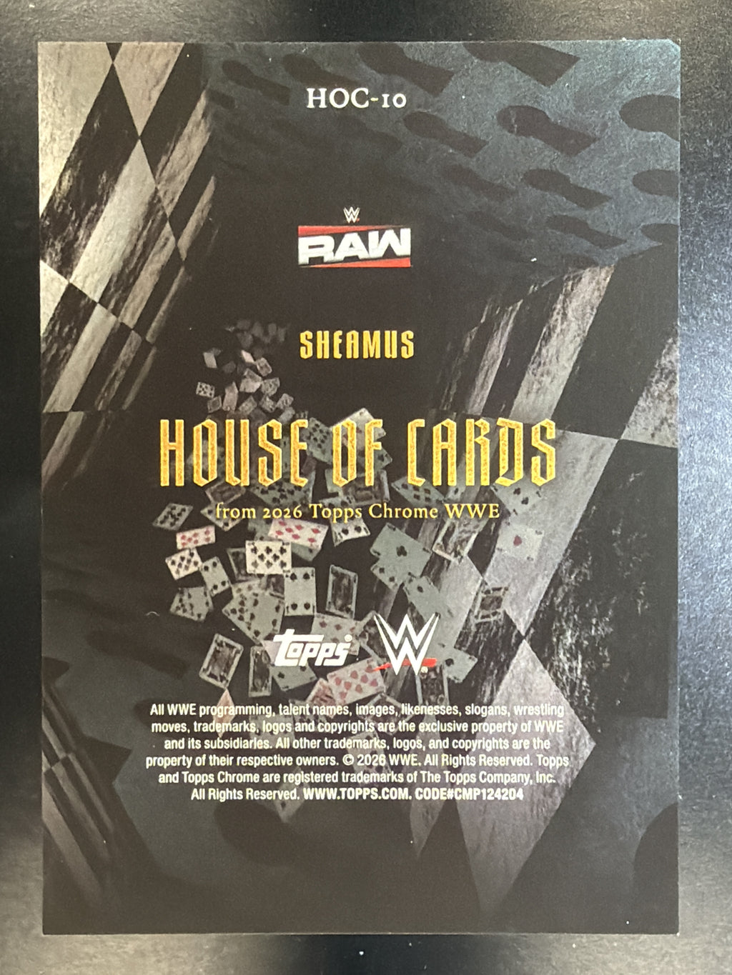 2026 Topps Chrome WWE #HOC-10 Sheamus House of Cards