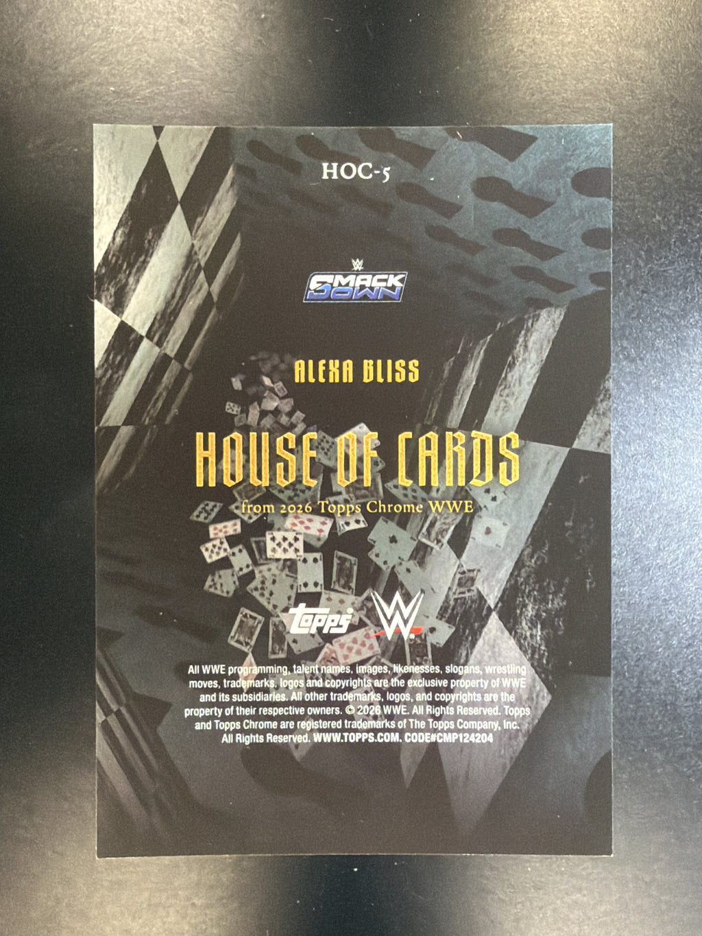 2026 Topps Chrome WWE #HOC-5 Alexa Bliss House of Cards