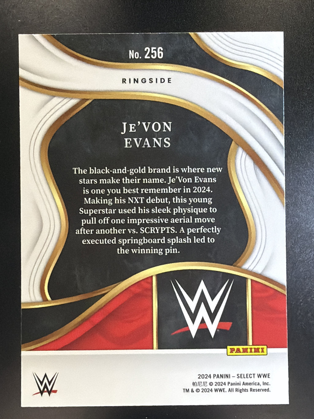 2024 Panini Select WWE #256 Je'Von Evans