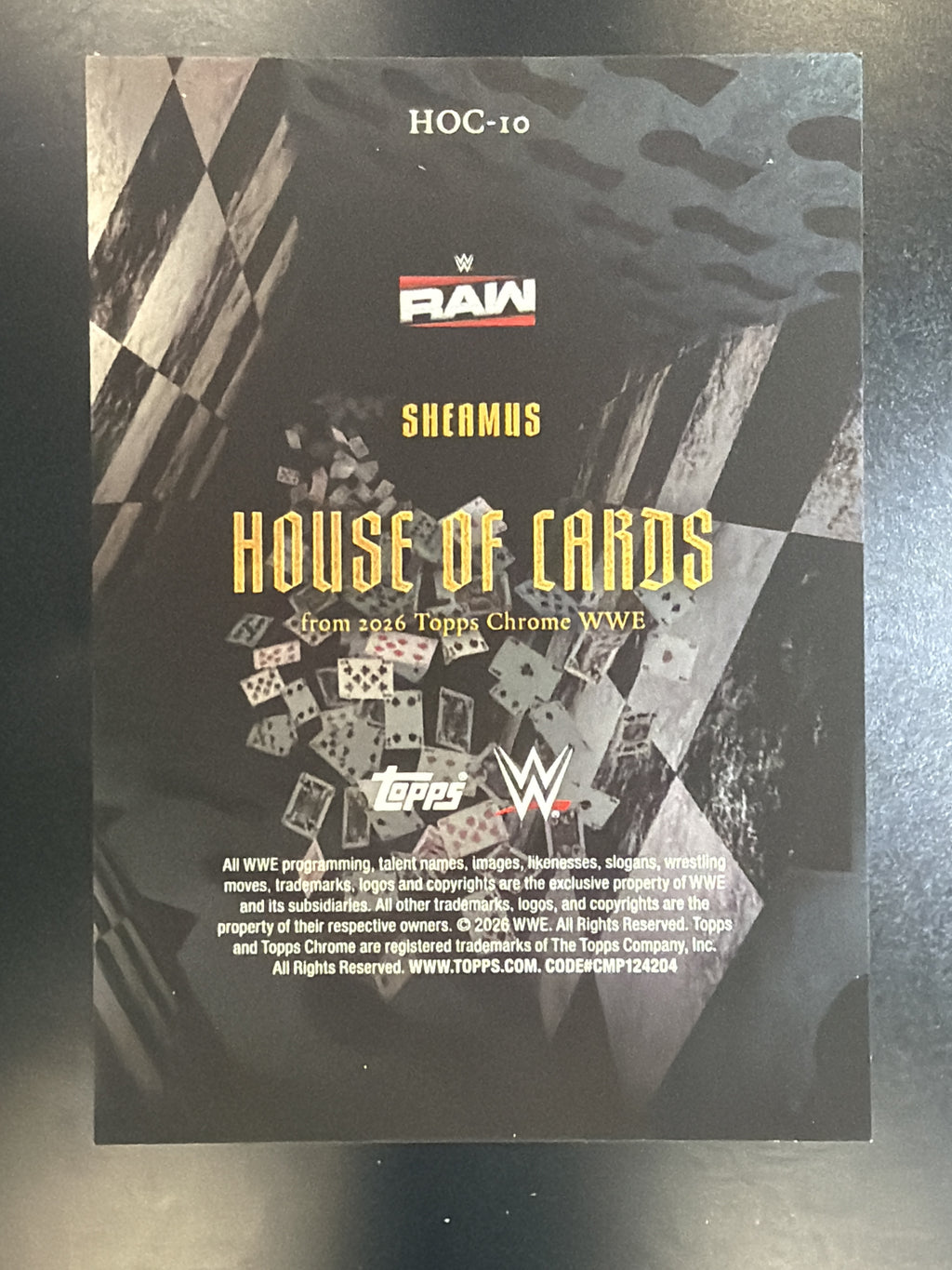 2026 Topps Chrome WWE #HOC-10 Sheamus House of Cards