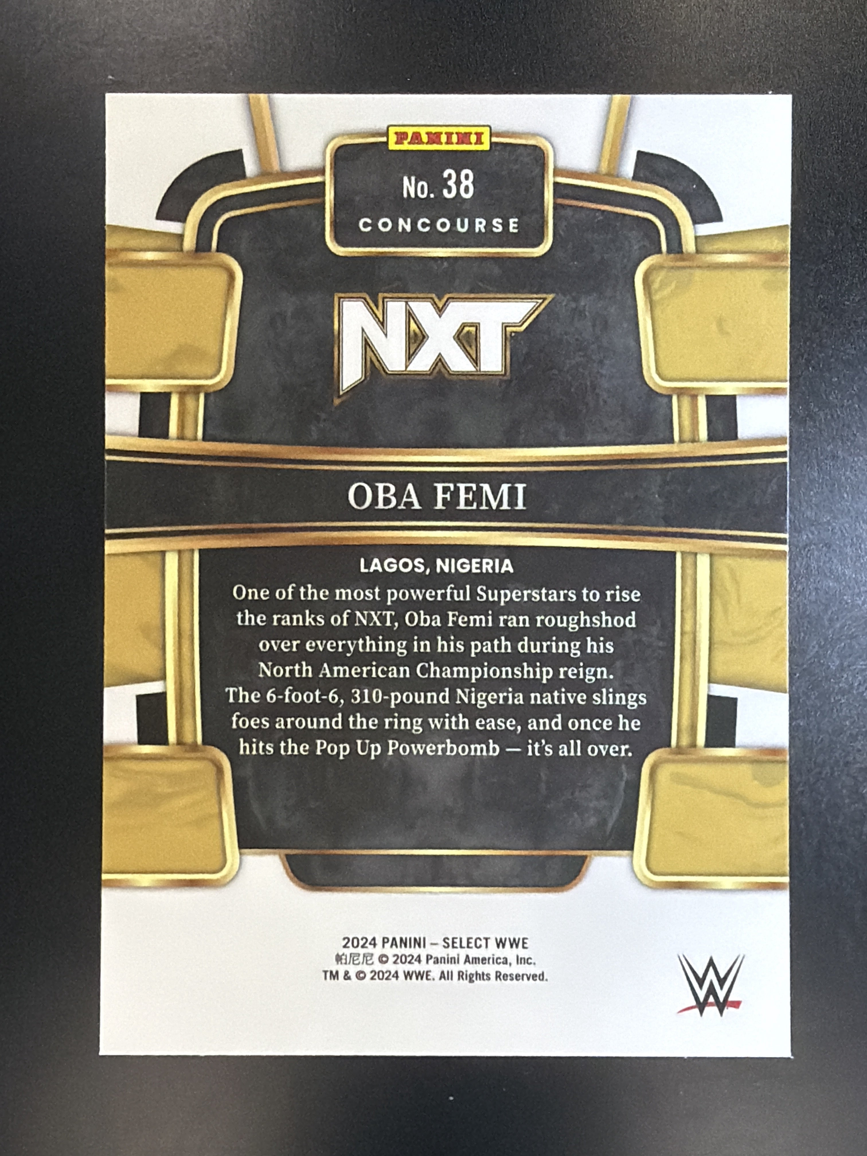 2024 Panini Select WWE #38 Oba Femi
