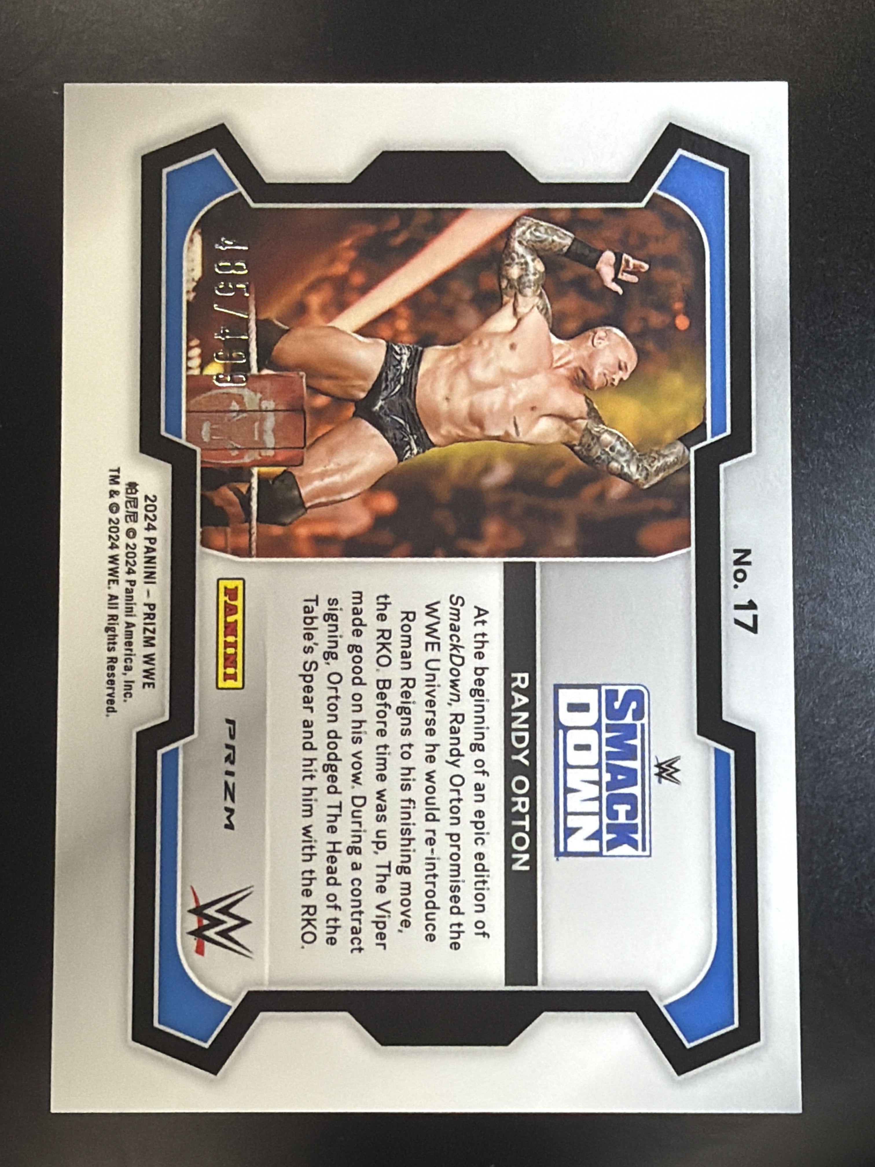 2024 Panini Prizm WWE #17 Randy Orton Pulsar Prizms #/499