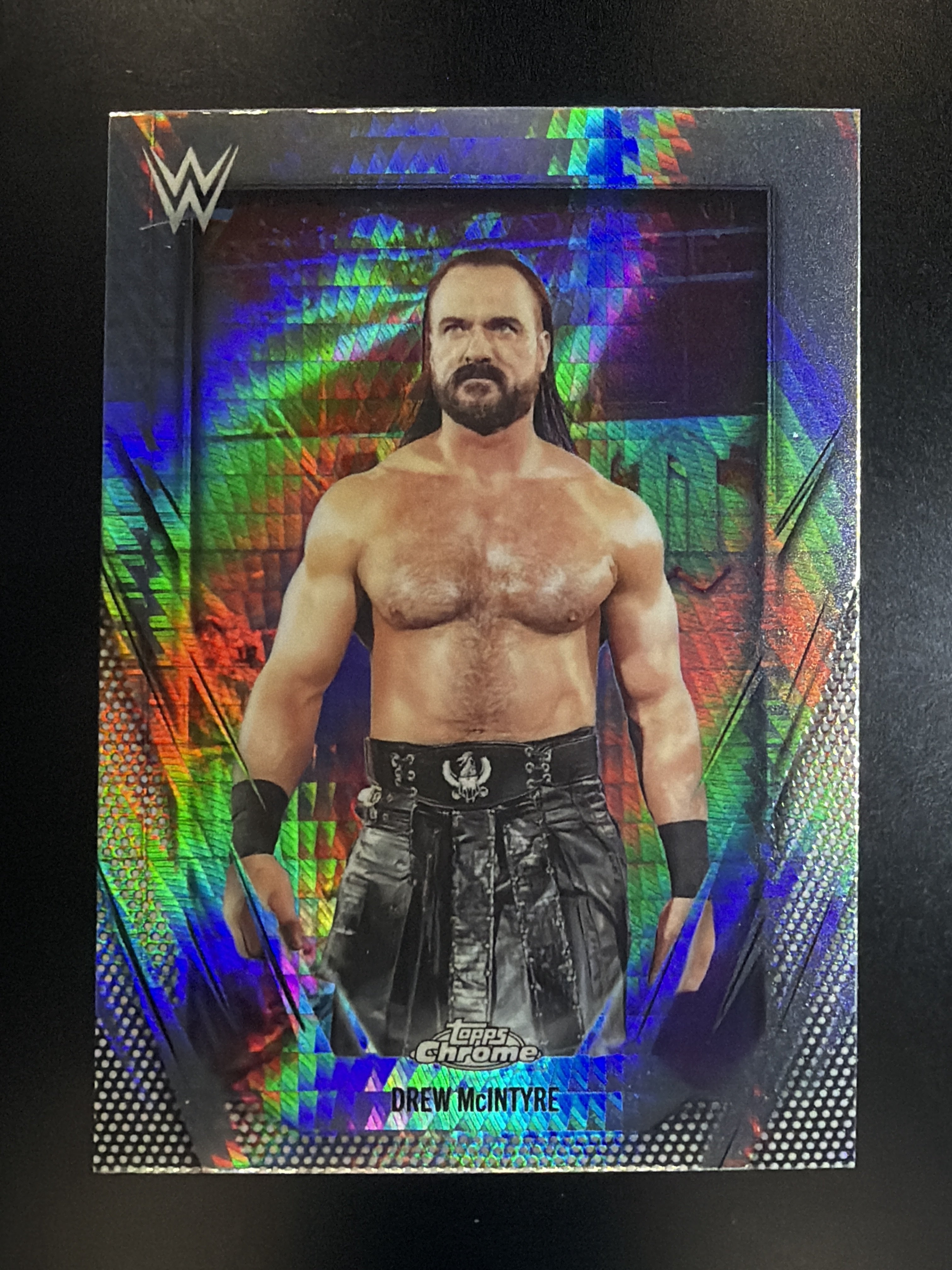 2026 Topps Chrome WWE #96 Drew McIntyre Prism Refractor