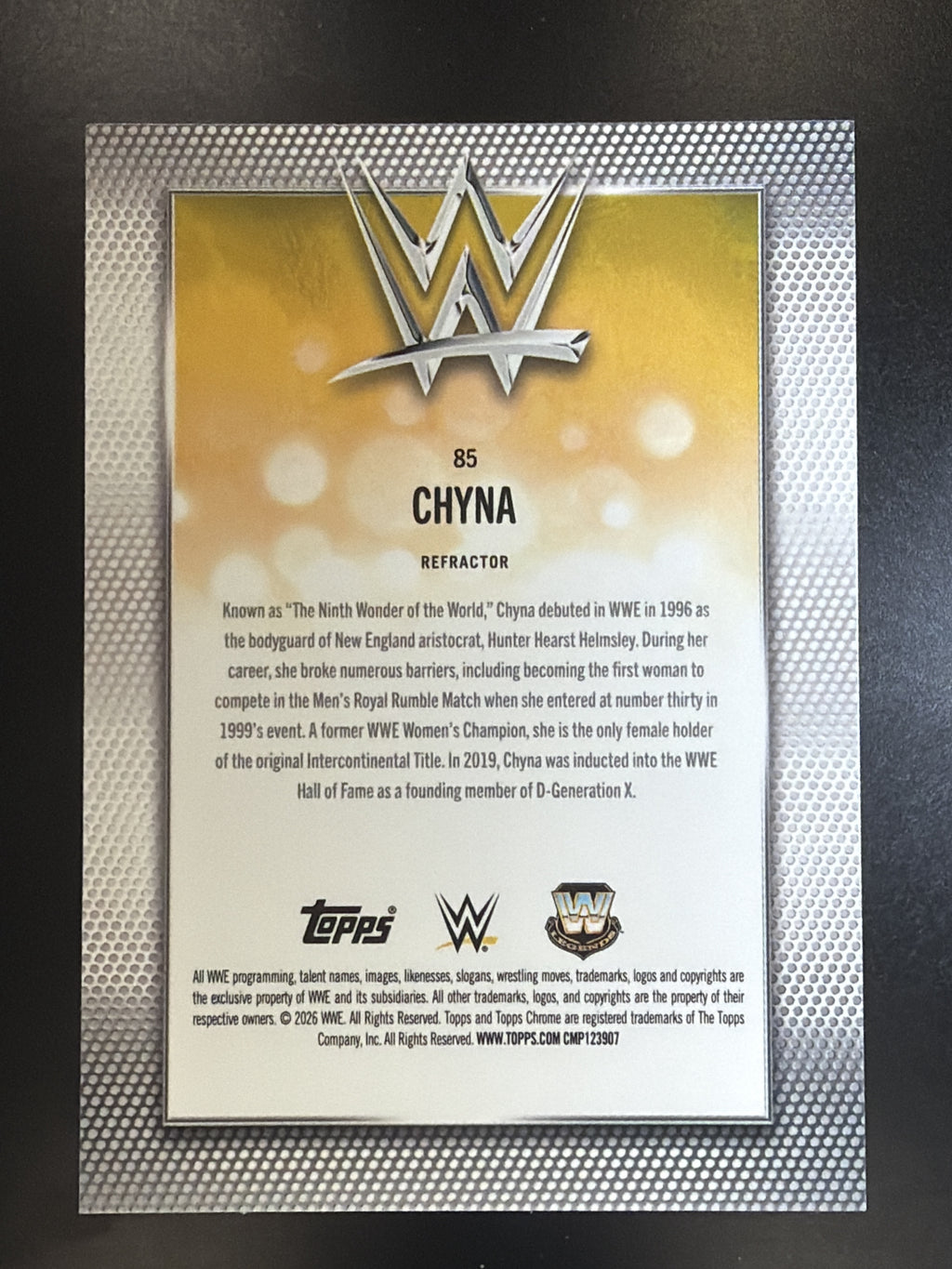 2026 Topps Chrome WWE #85 Chyna Refractor