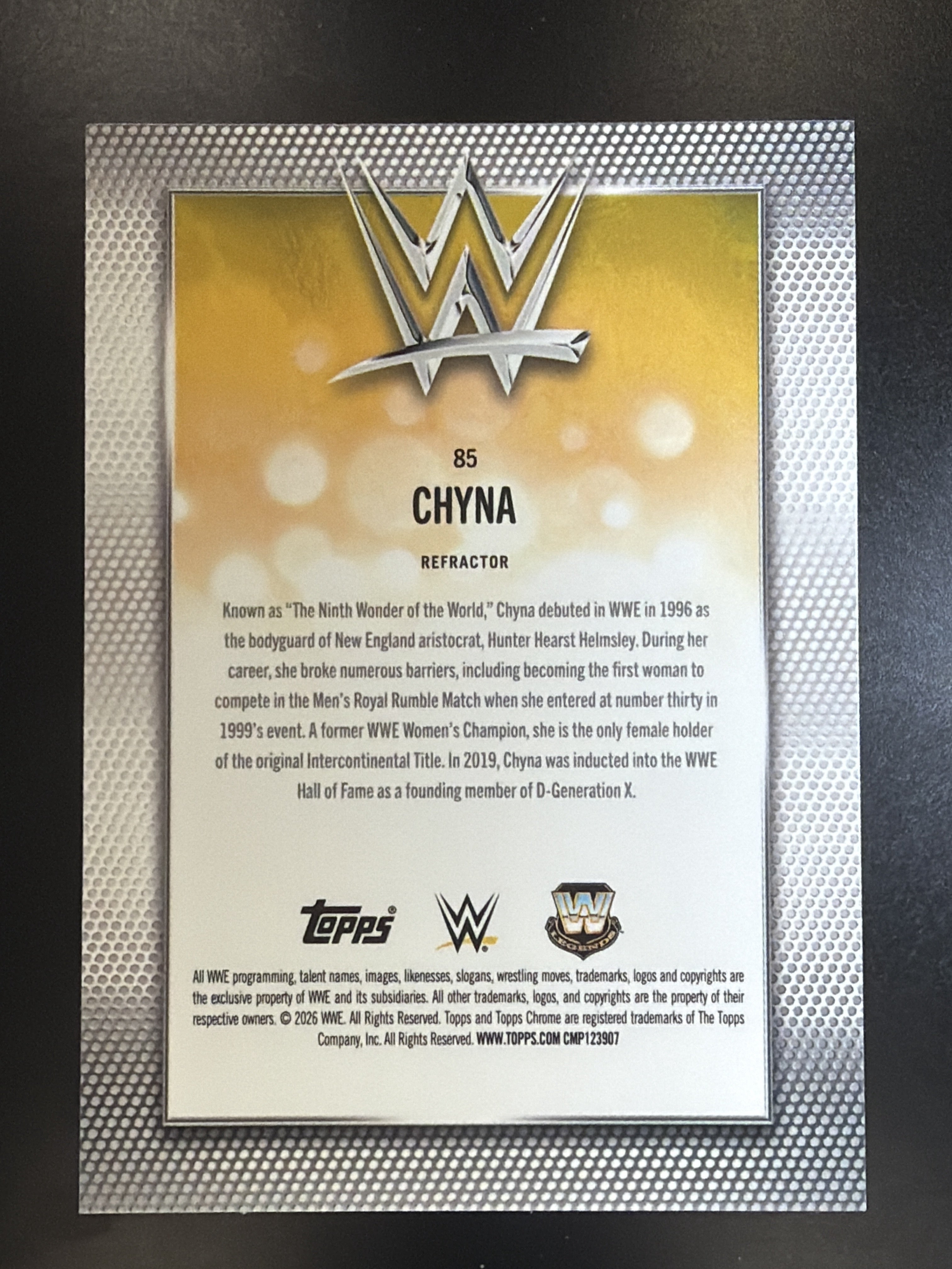 2026 Topps Chrome WWE #85 Chyna Refractor
