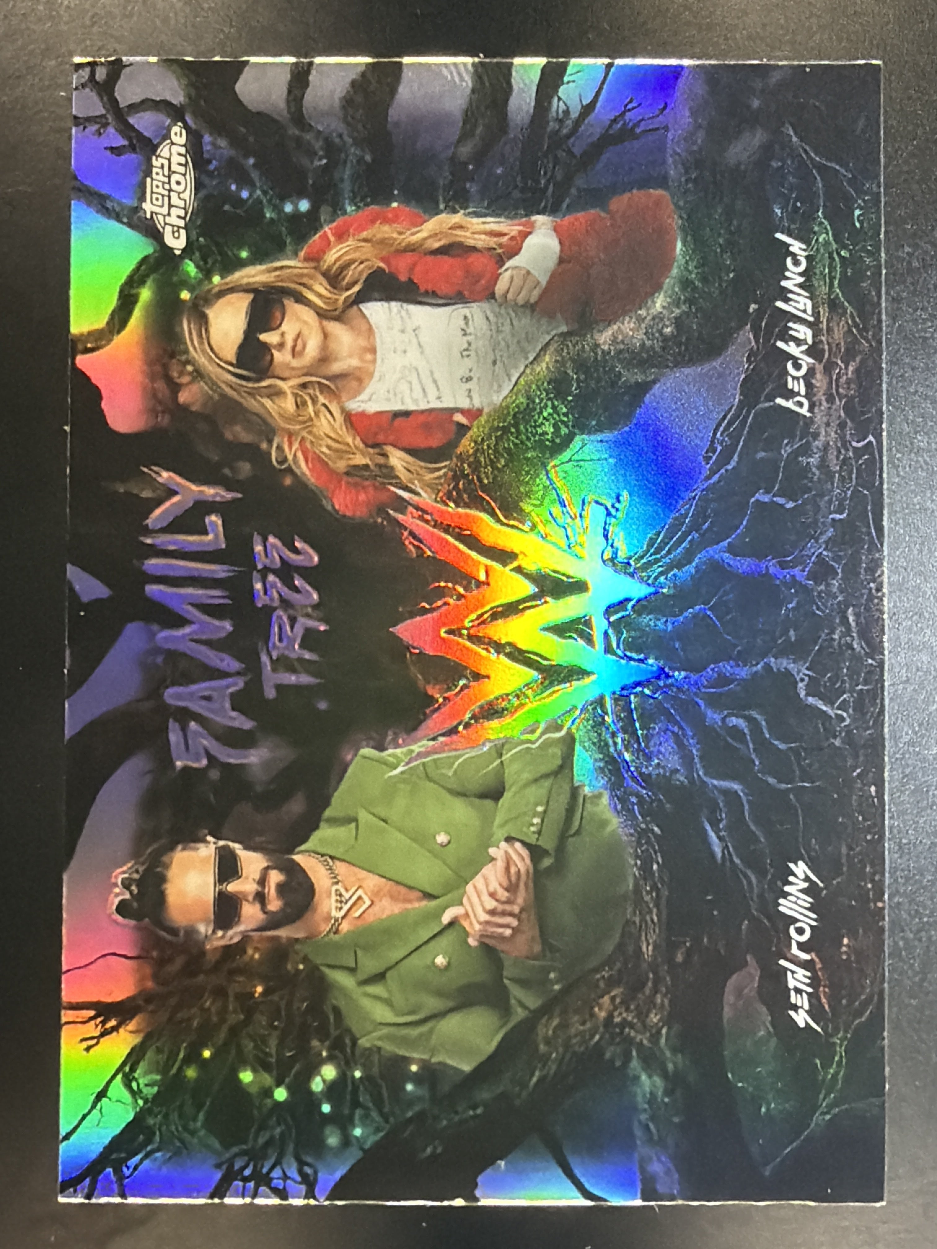 2026 Topps Chrome WWE #FAM-RL Becky Lynch / Seth Rollins Family Tree