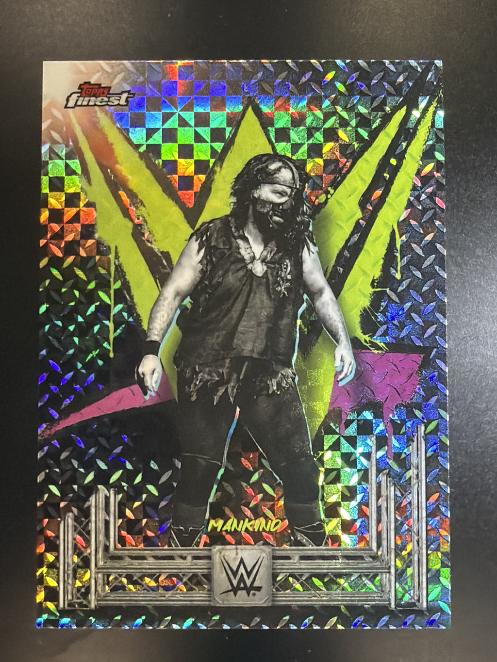 2025 Topps Finest WWE #7 Mankind Checkerboard