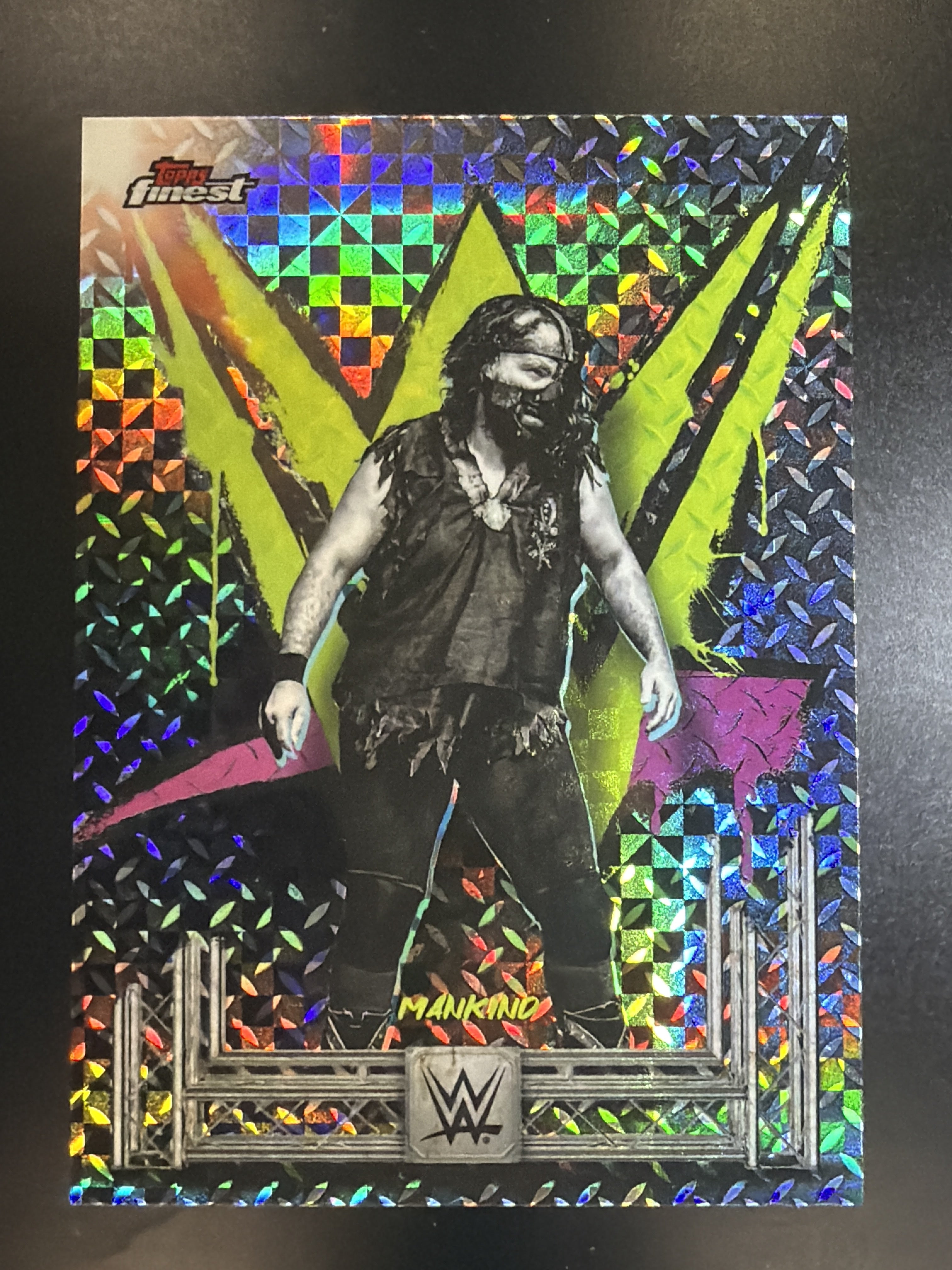 2025 Topps Finest WWE #7 Mankind Checkerboard