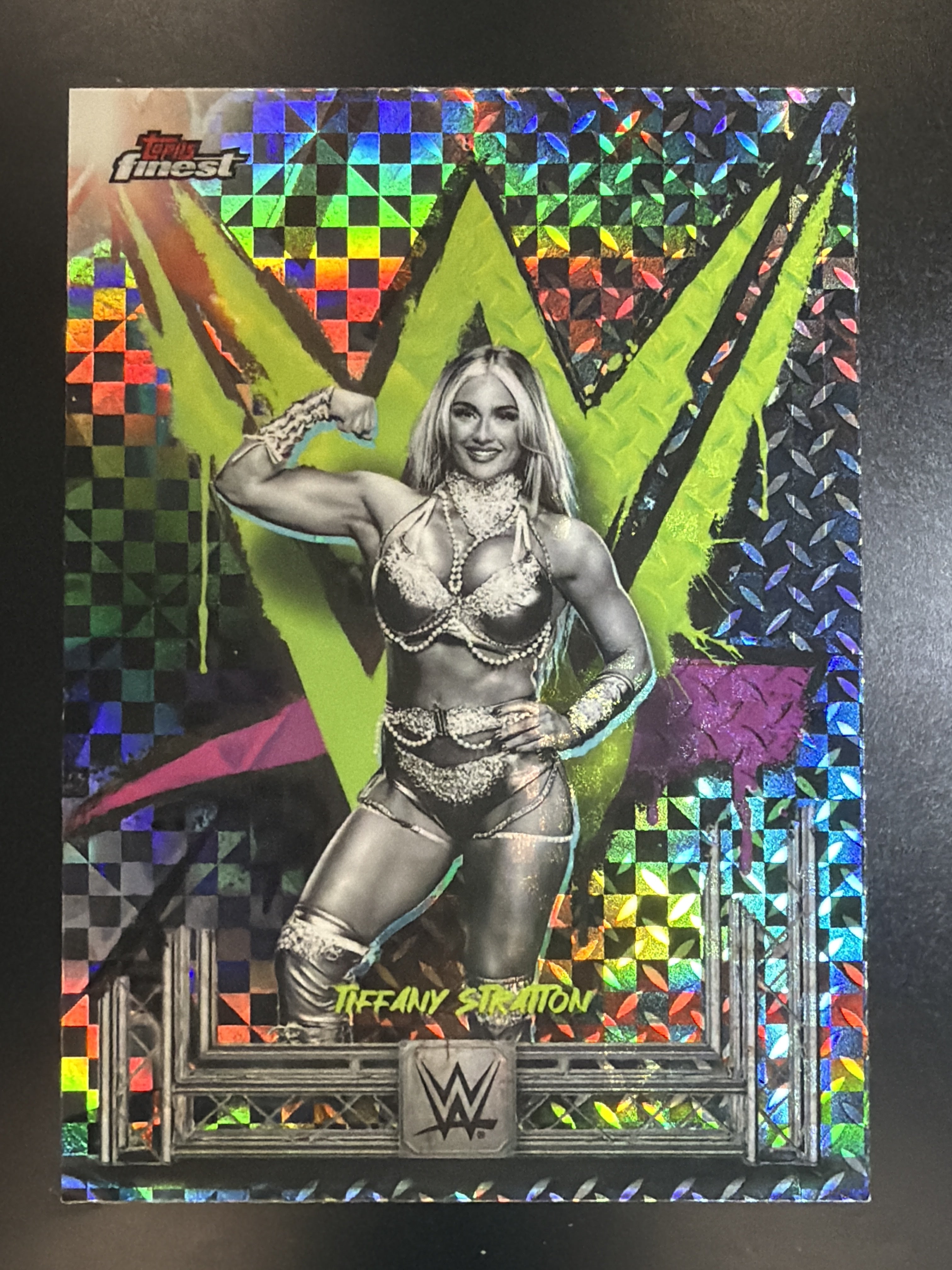 2025 Topps Finest WWE #193 Tiffany Stratton Checkerboard Uncommon