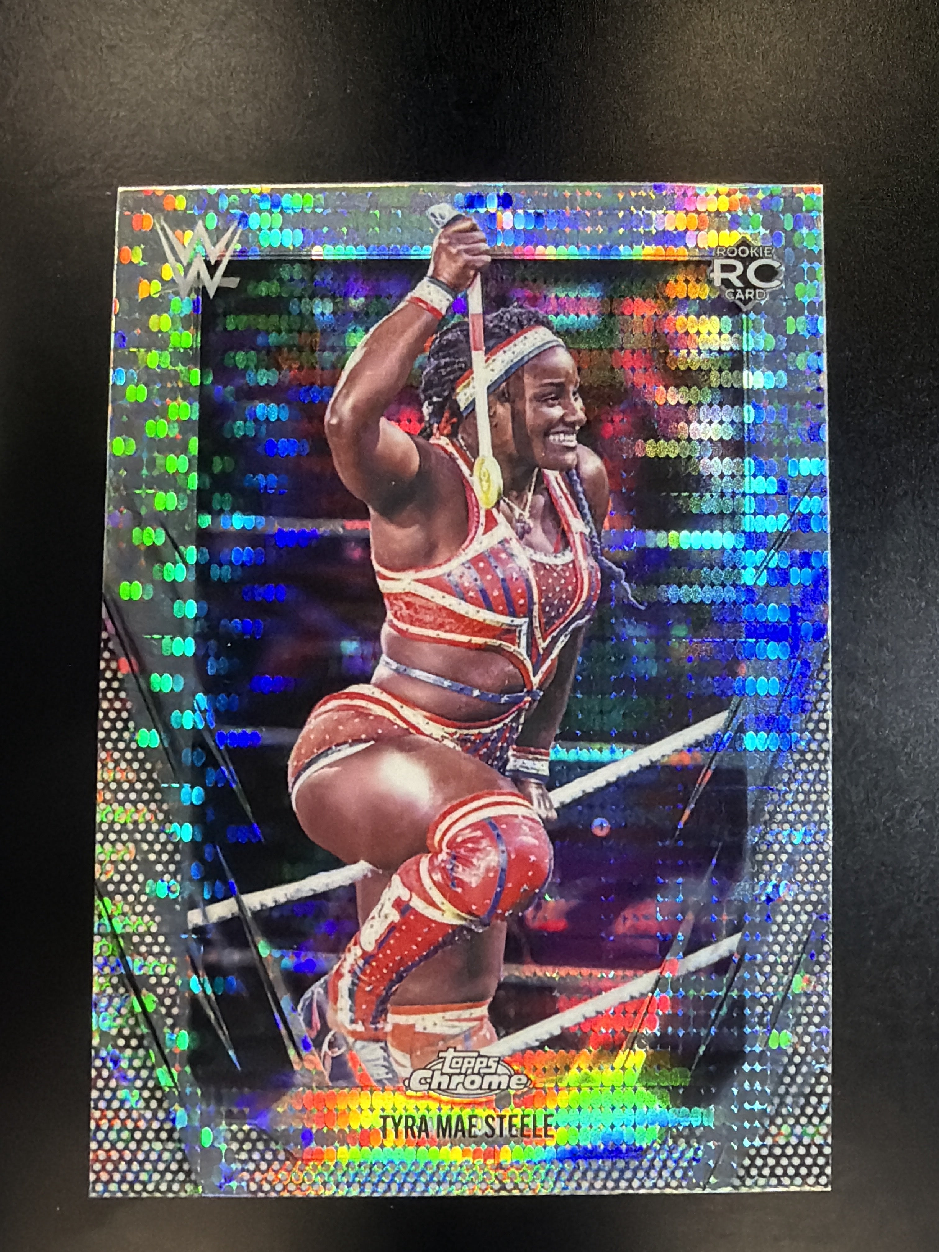 2026 Topps Chrome WWE #144 Tyra Mae Steele Sonar Refractor