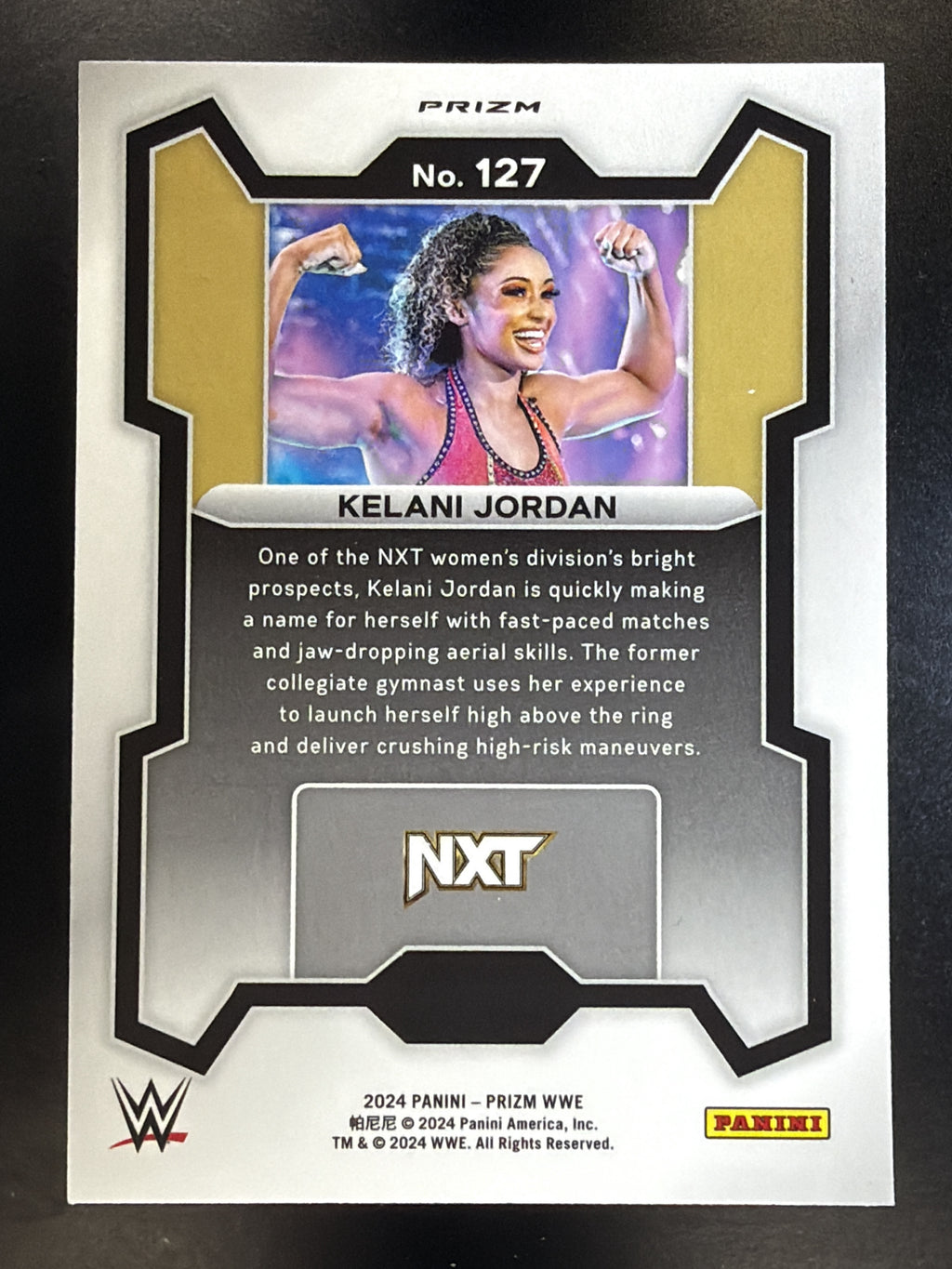 2024 Panini Prizm WWE #127 Kelani Jordan Silver Prizm