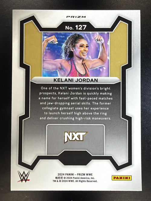 2024 Panini Prizm WWE #127 Kelani Jordan Silver Prizm