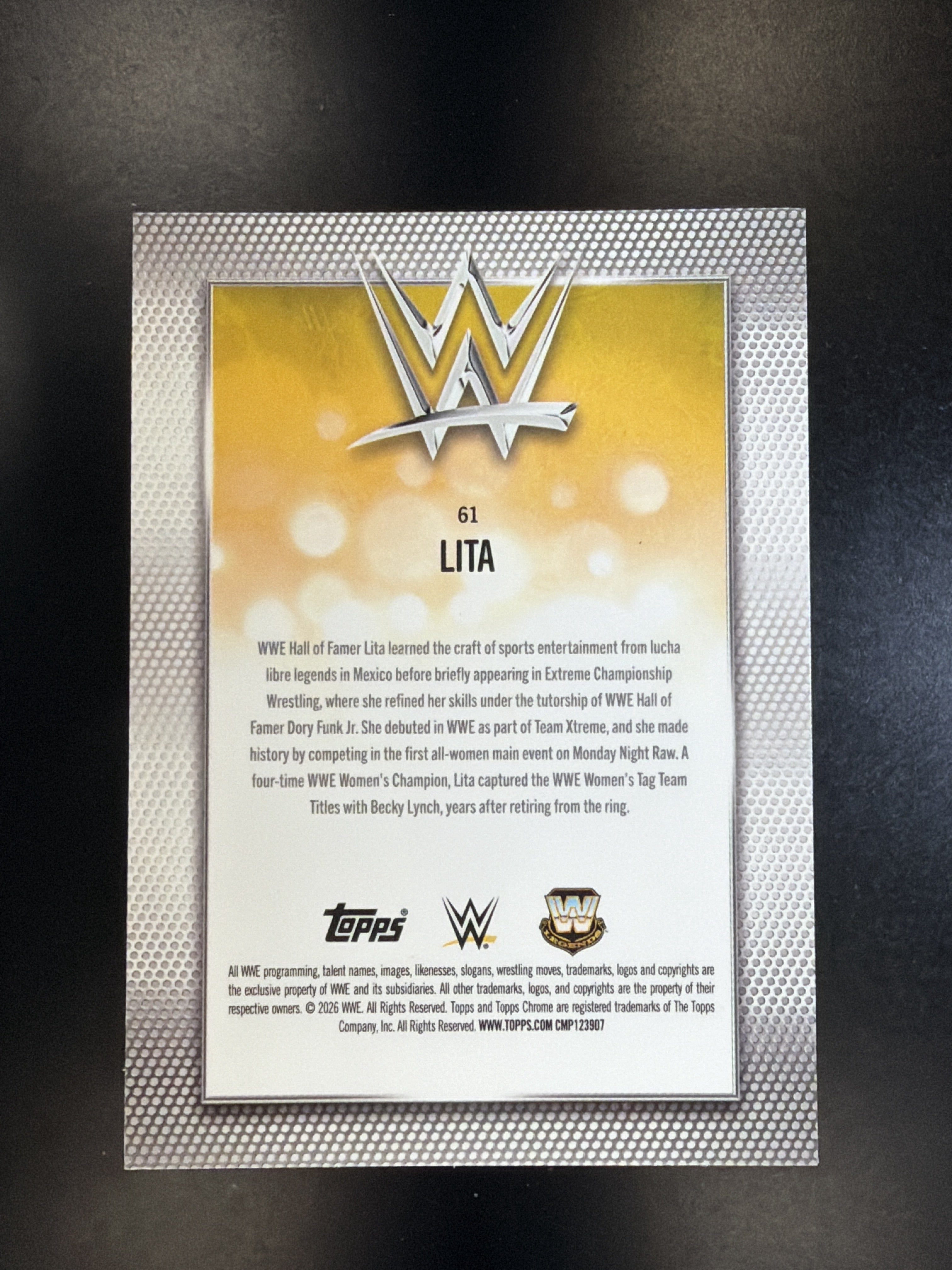 2026 Topps Chrome WWE #61 Lita Negative Refractor