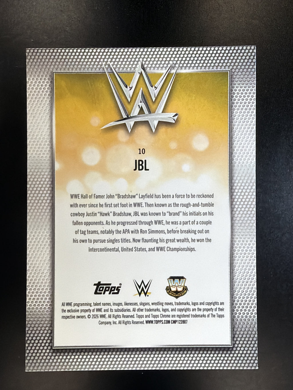 2026 Topps Chrome WWE #10 JBL Sonar Refractor