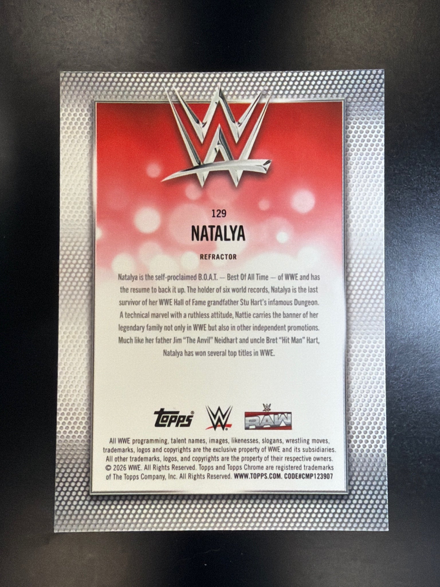 2026 Topps Chrome WWE #129 Natalya Refractor