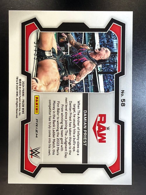 2024 Panini Prizm WWE #58 Damian Priest Orange Prizms #/99