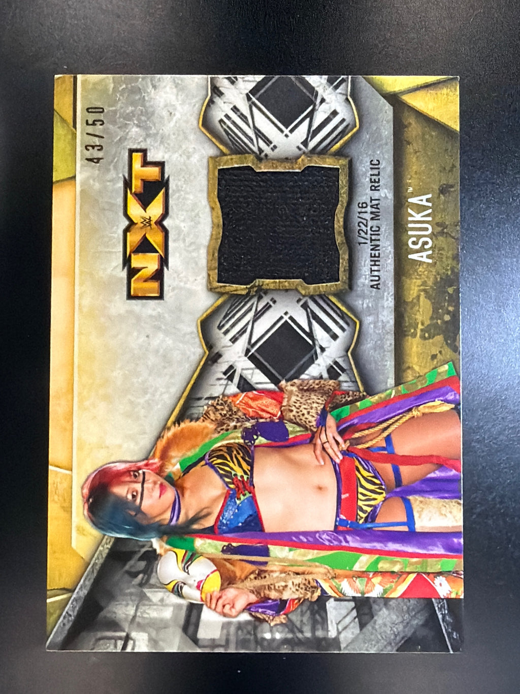 2017 Topps WWE Women's Division #MR-AS Asuka Mat Relics Silver #/50