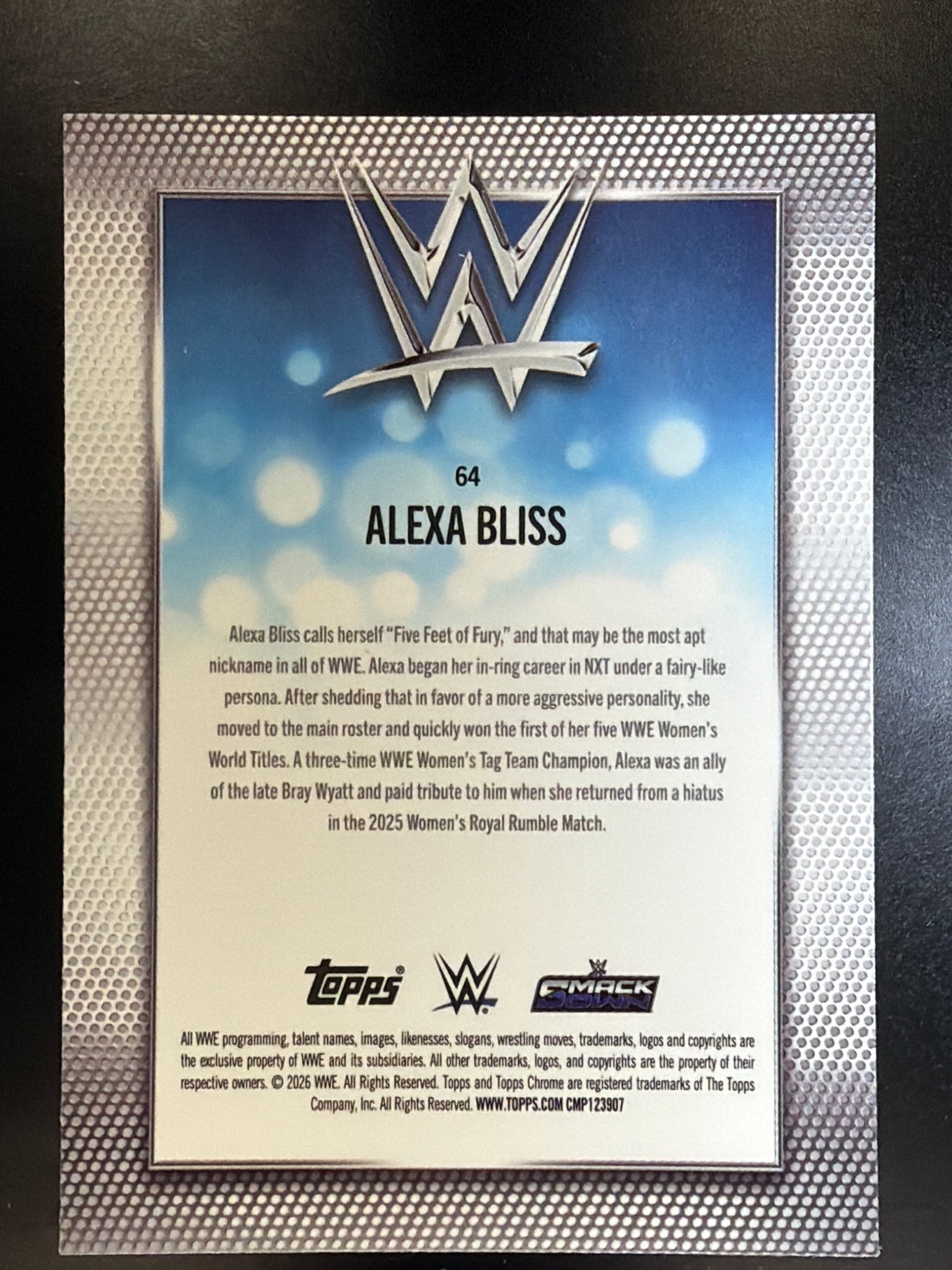 2026 Topps Chrome WWE #64 Alexa Bliss Pink Refractor #/250