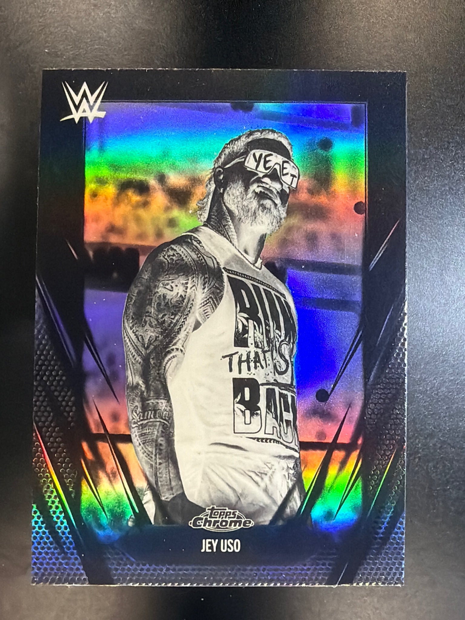 2026 Topps Chrome WWE #83 Jey Uso Negative Refractor