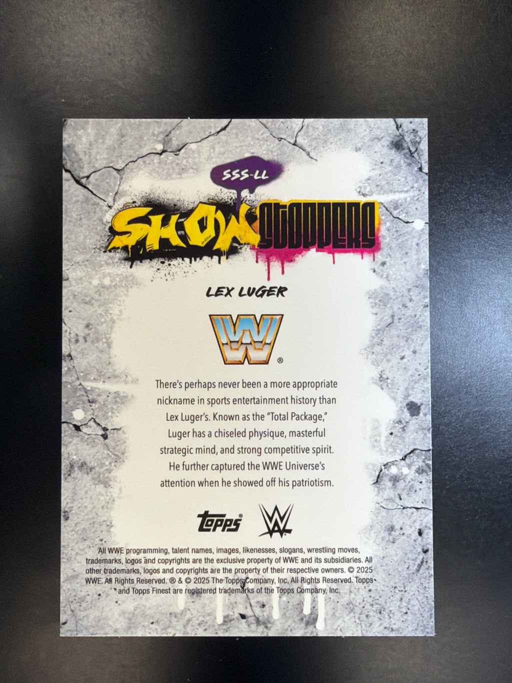 2025 Topps Finest WWE #SSS-LL Lex Luger Showstoppers Checkerboard