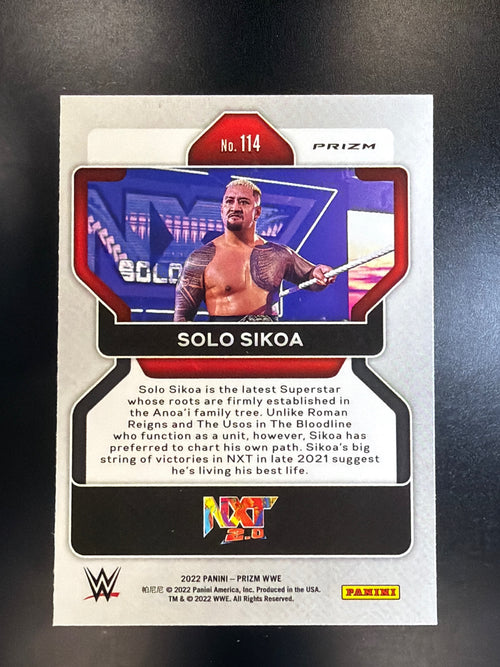 2022 Panini Prizm WWE #114 Solo Sikoa Red, White and Blue