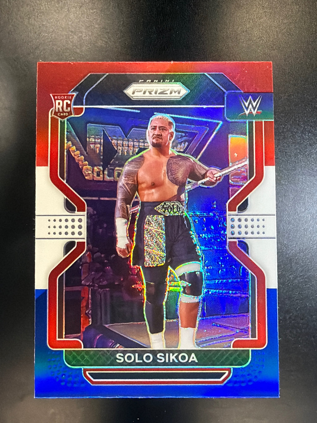 2022 Panini Prizm WWE #114 Solo Sikoa Red, White and Blue