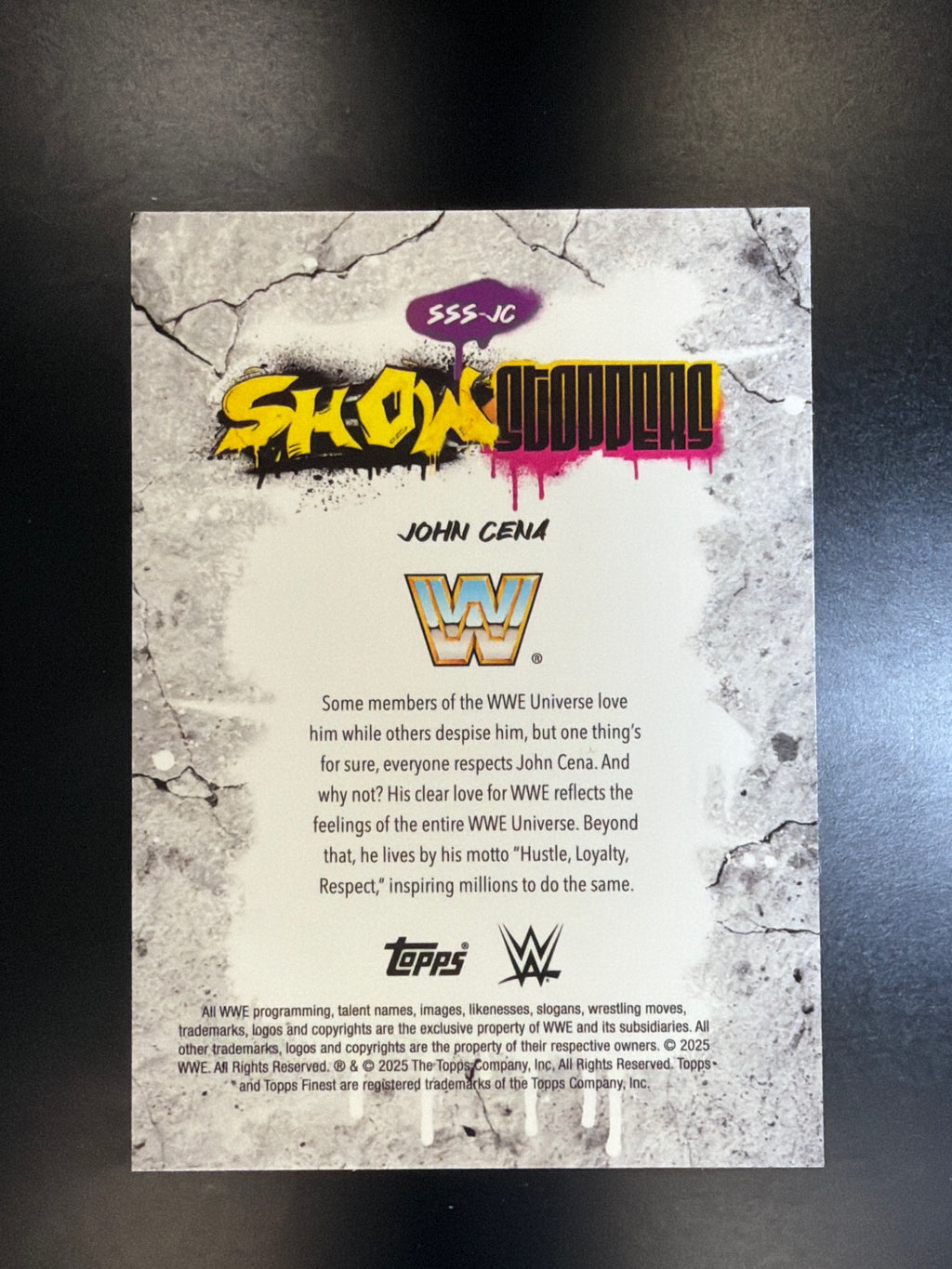2025 Topps Finest WWE #SSS-JC John Cena Showstoppers Checkerboard