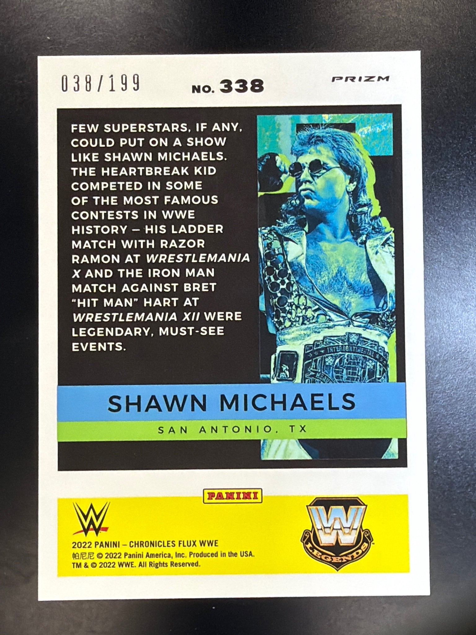 2022 Panini Chronicles WWE #338 Shawn Michaels Red #/199
