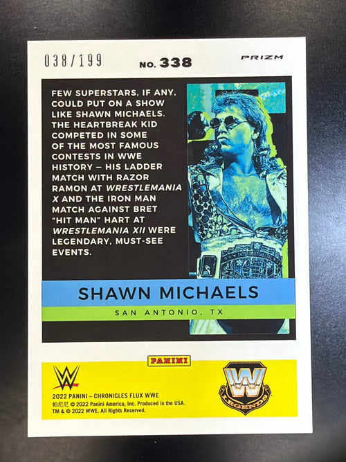 2022 Panini Chronicles WWE #338 Shawn Michaels Red #/199