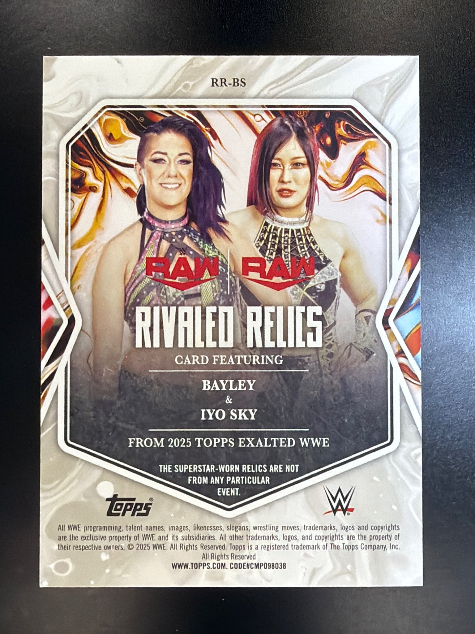 2025 Topps Exalted WWE #RR-BS Bayley / Iyo Sky Rivaled Relics