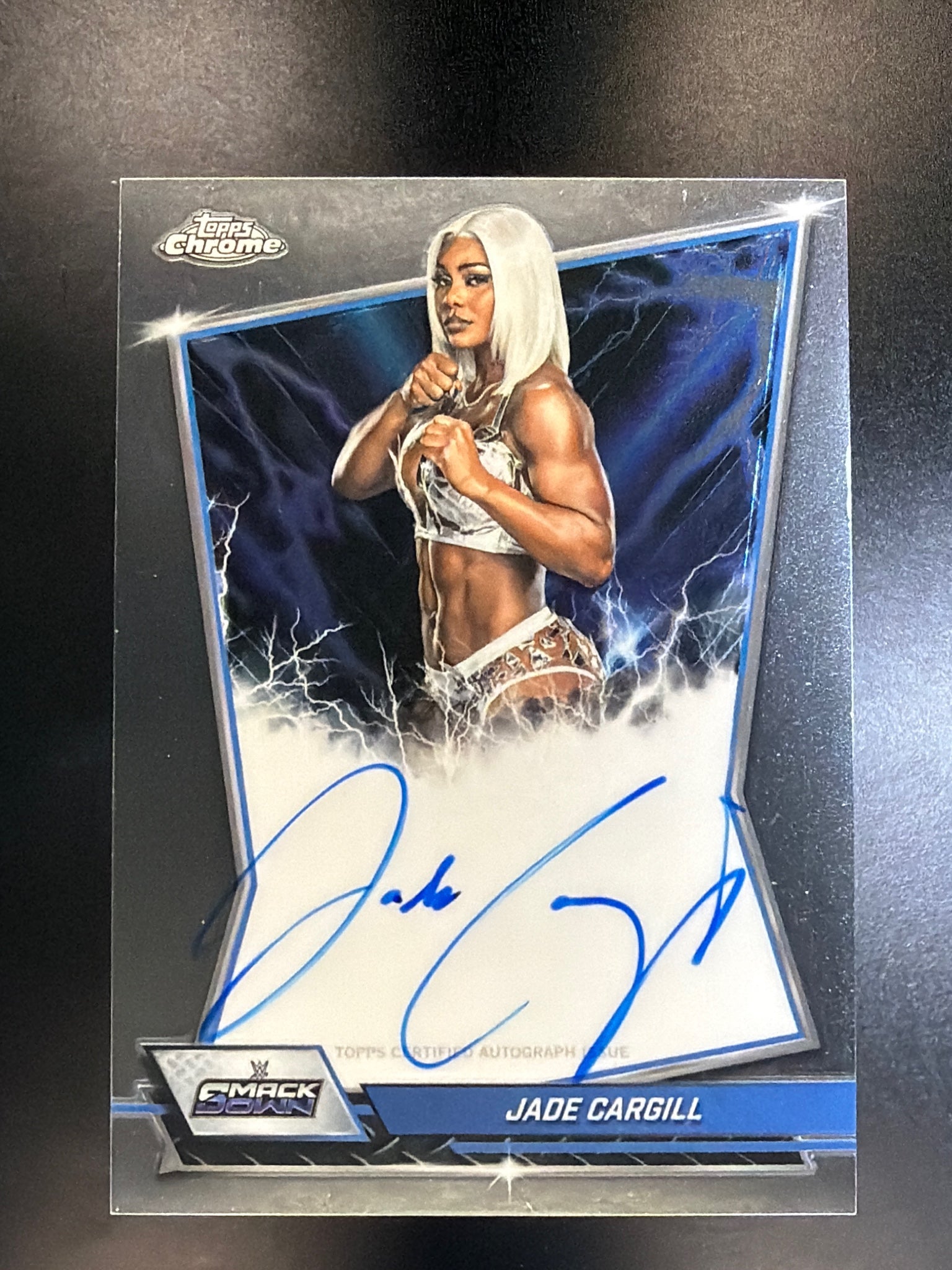 2026 Topps Chrome WWE #BBA-JAD Jade Cargill Blue Brand Autographs