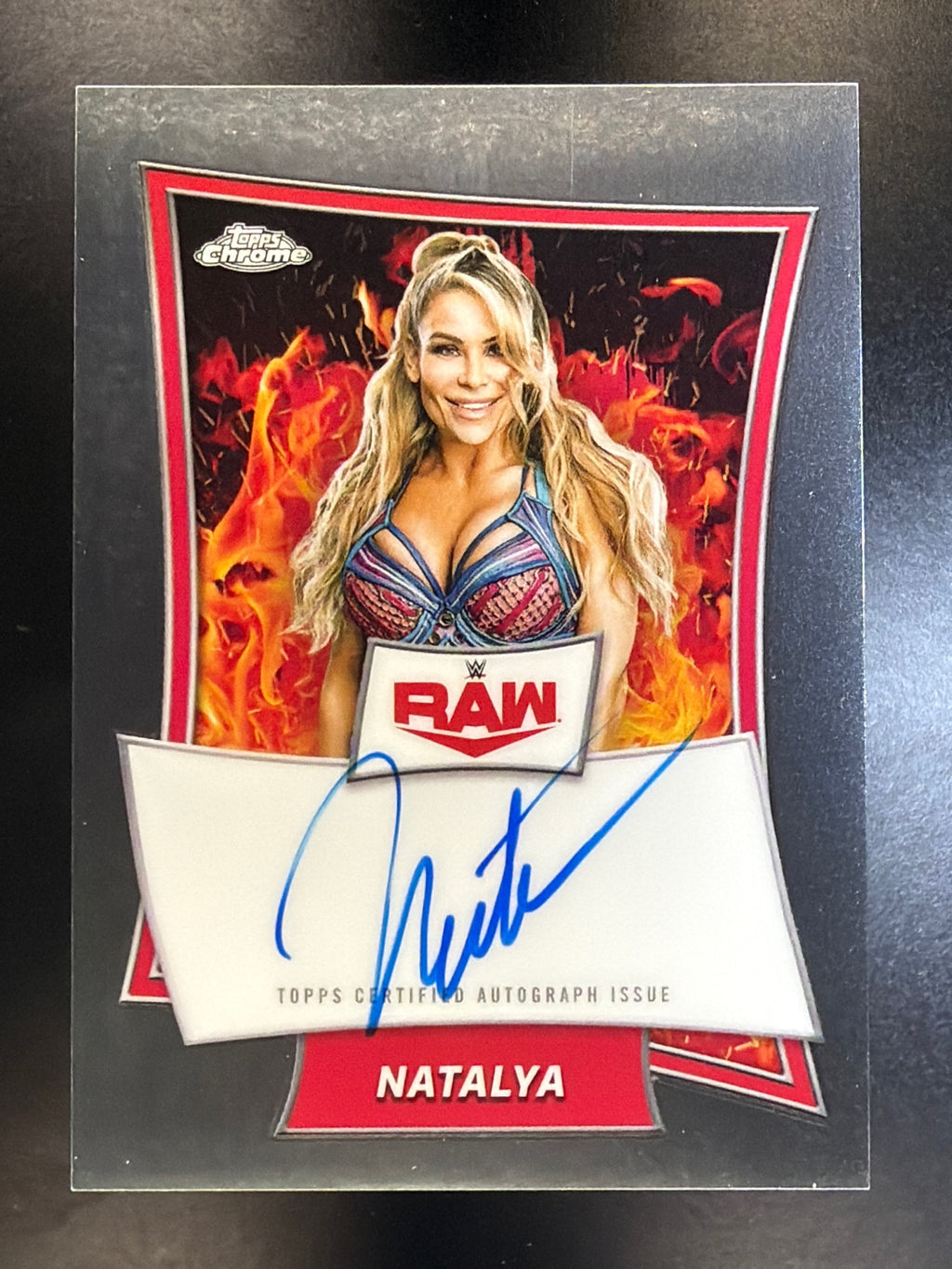 2025 Topps Chrome WWE #RBA-NAT Natalya Red Brand Autographs