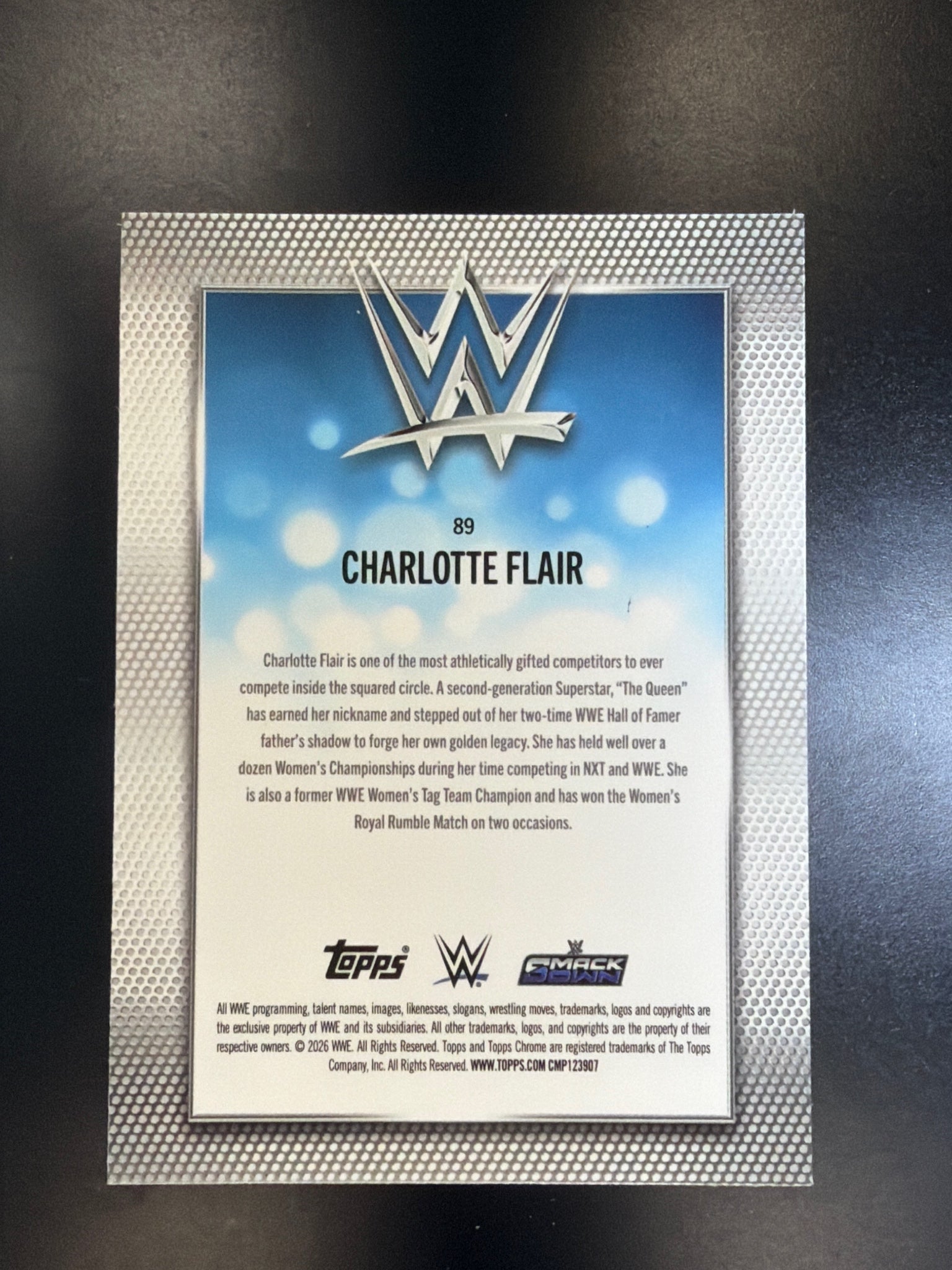 2026 Topps Chrome WWE #89 Charlotte Flair Sonar Refractor