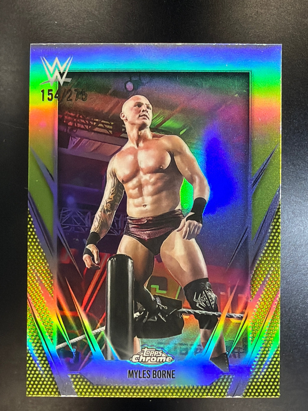 2026 Topps Chrome WWE #141 Myles Borne Yellow Refractor