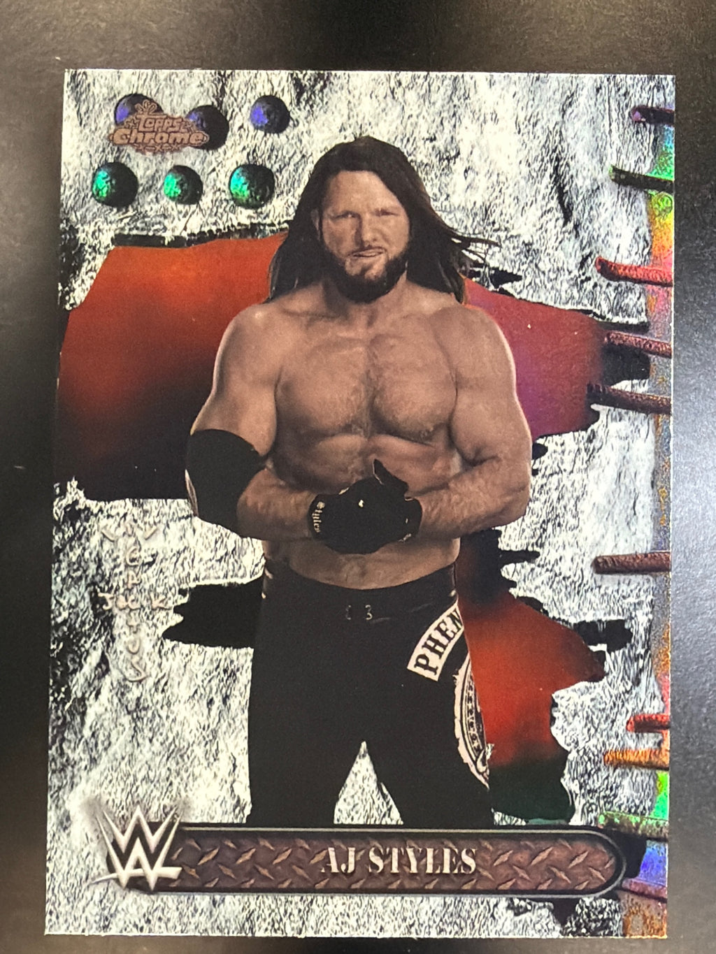 2025 Topps Chrome WWE x Cactus Jack #20 AJ Styles White