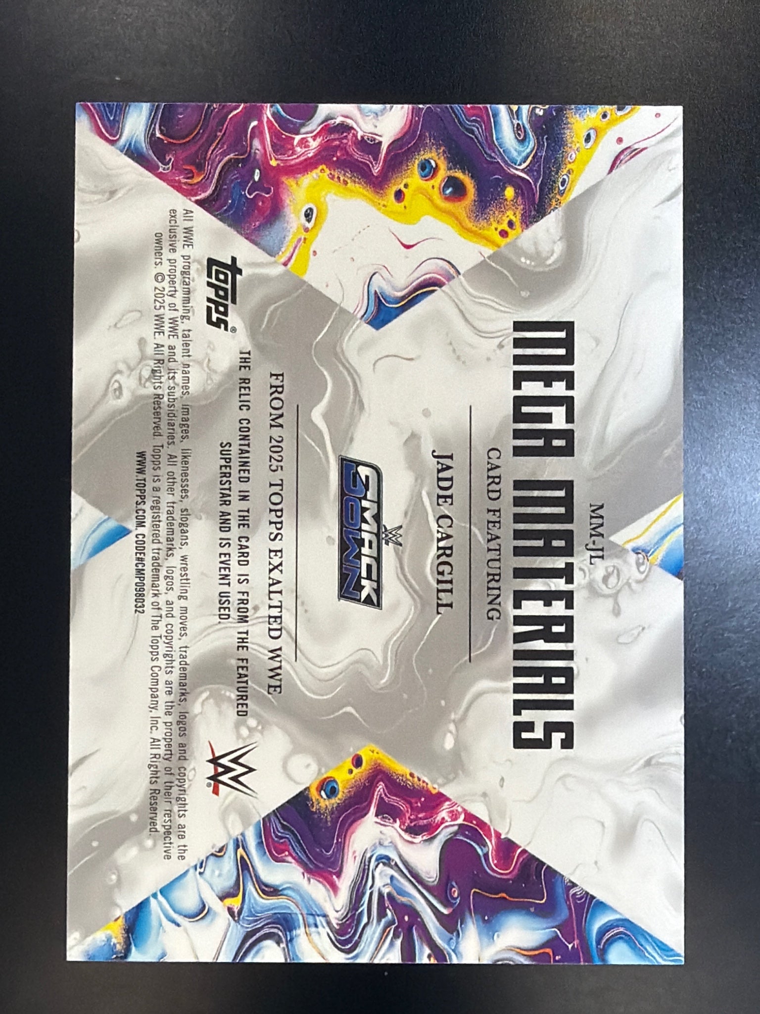 2025 Topps Exalted WWE #MM-JL Jade Cargill Mega Materials