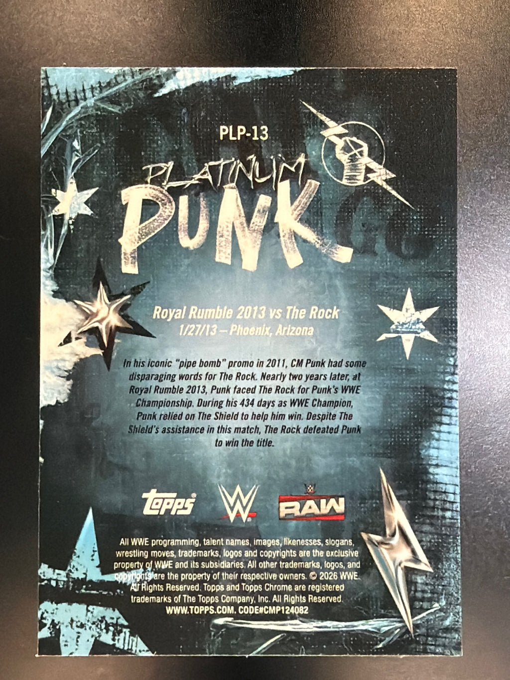 2026 Topps Chrome WWE #PLP-13 CM Punk Platinum Punk