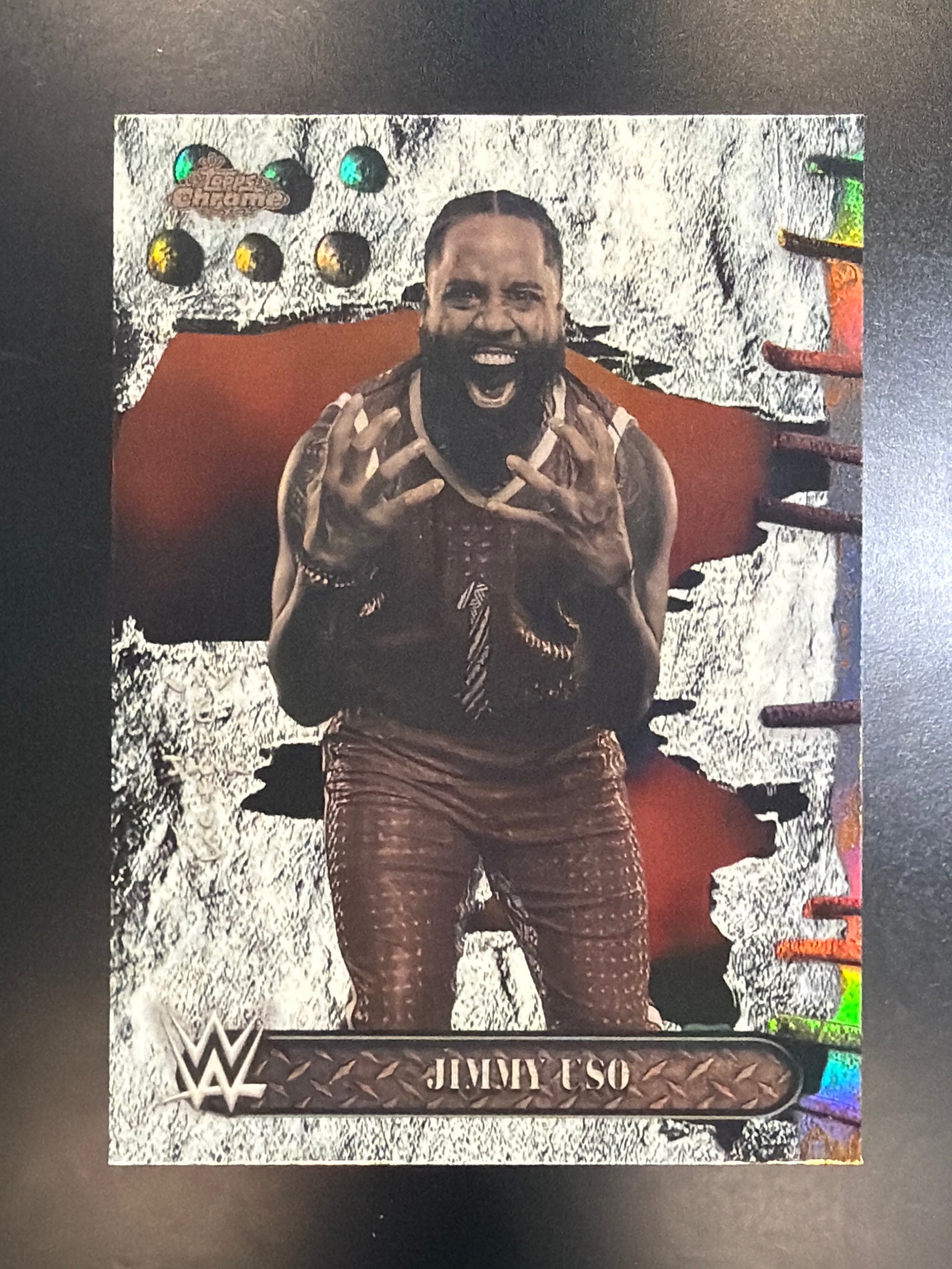 2025 Topps Chrome WWE x Cactus Jack #26 Jimmy Uso White Refractor