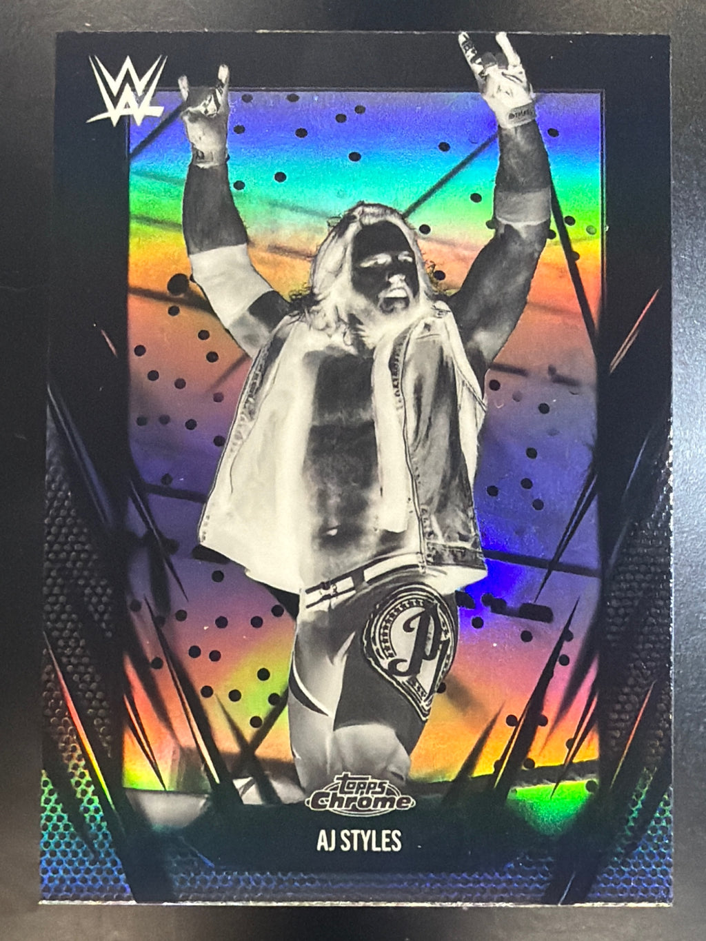 2026 Topps Chrome WWE #47 AJ Styles Negative Refractor