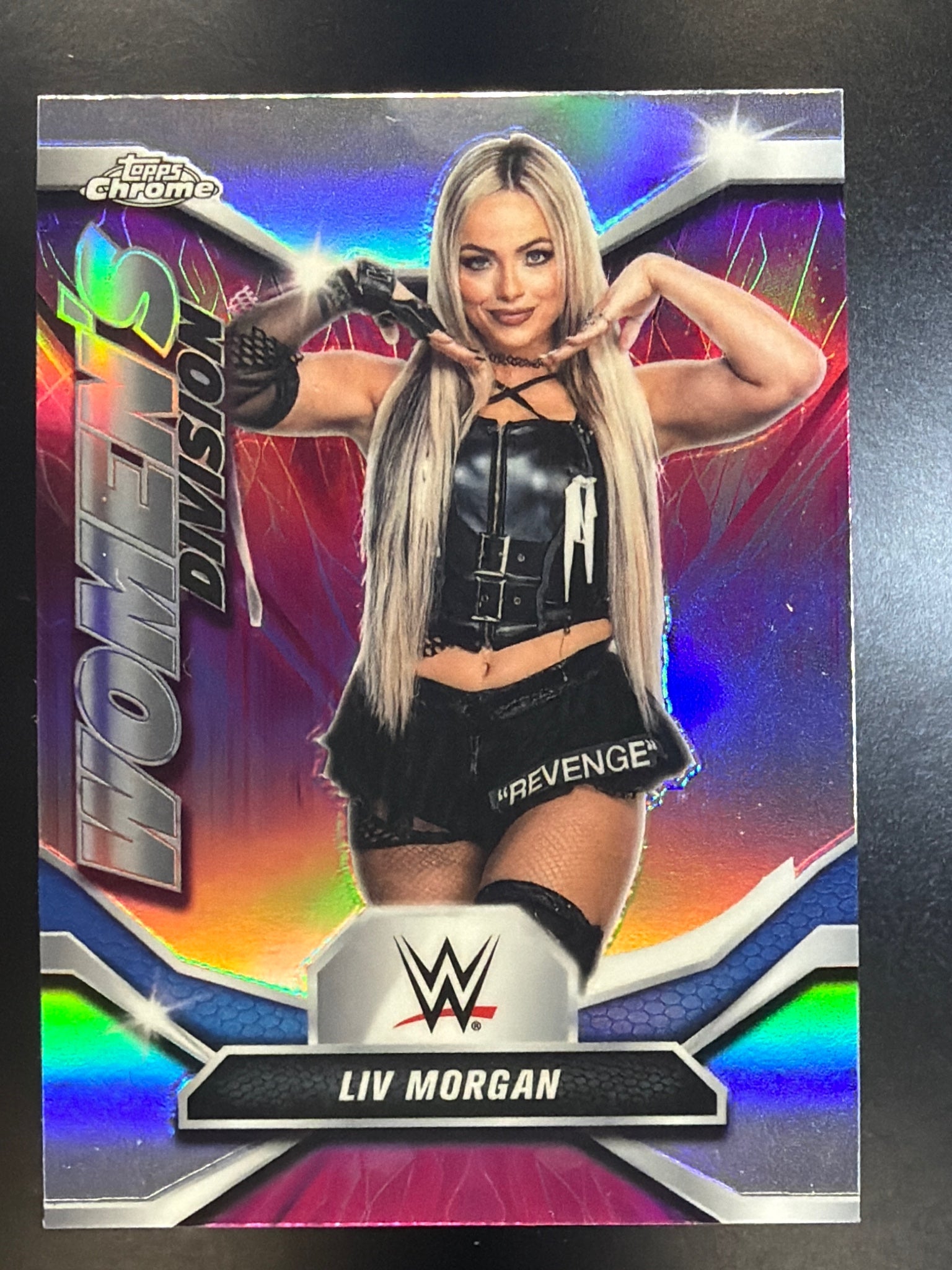 2026 Topps Chrome WWE #WDV-10 Liv Morgan Women's Division Refractor