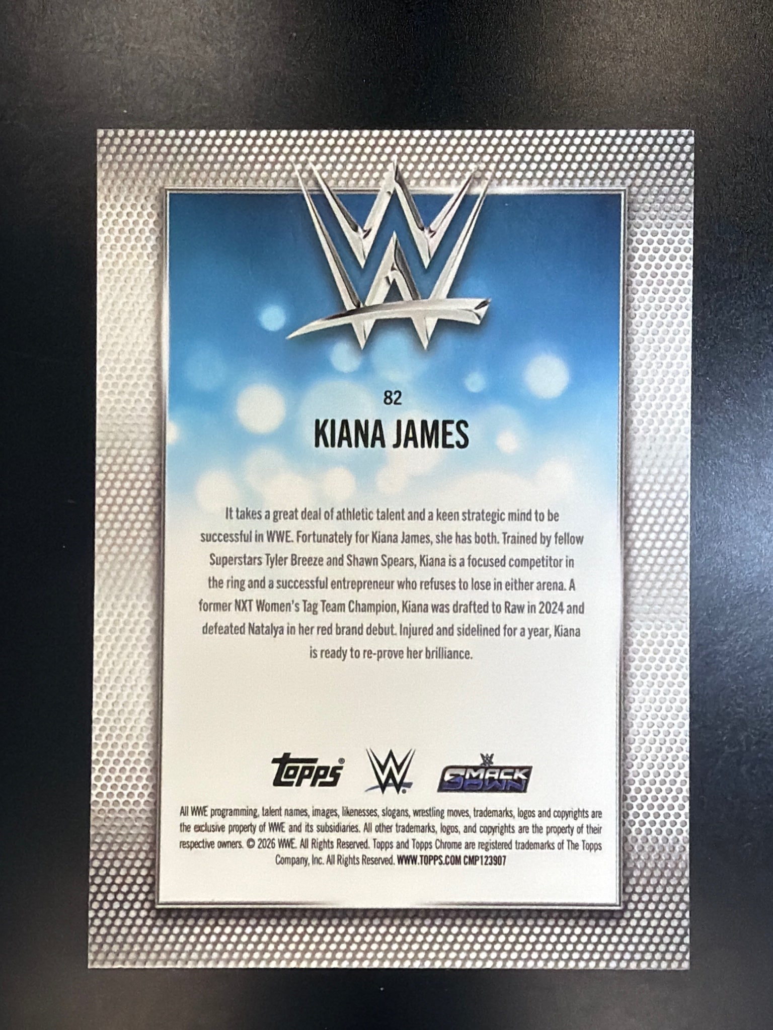 2026 Topps Chrome WWE #82 Kiana James Prism Refractor