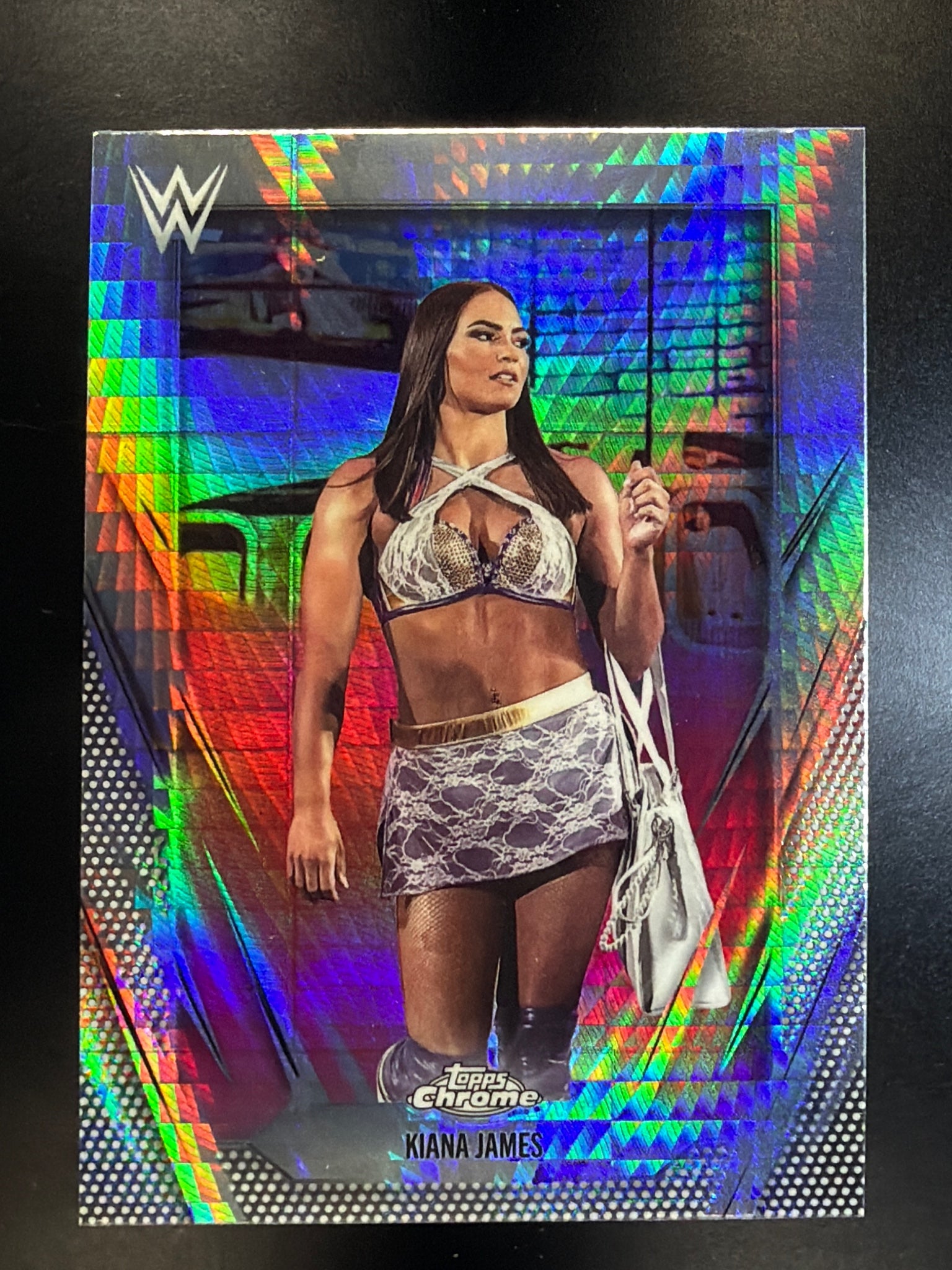 2026 Topps Chrome WWE #82 Kiana James Prism Refractor
