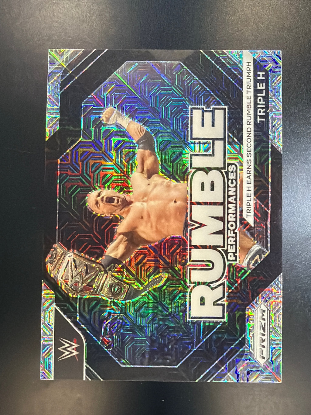 2024 Panini Prizm WWE #8 Triple H Rumble Performances Mojo Prizms #/25